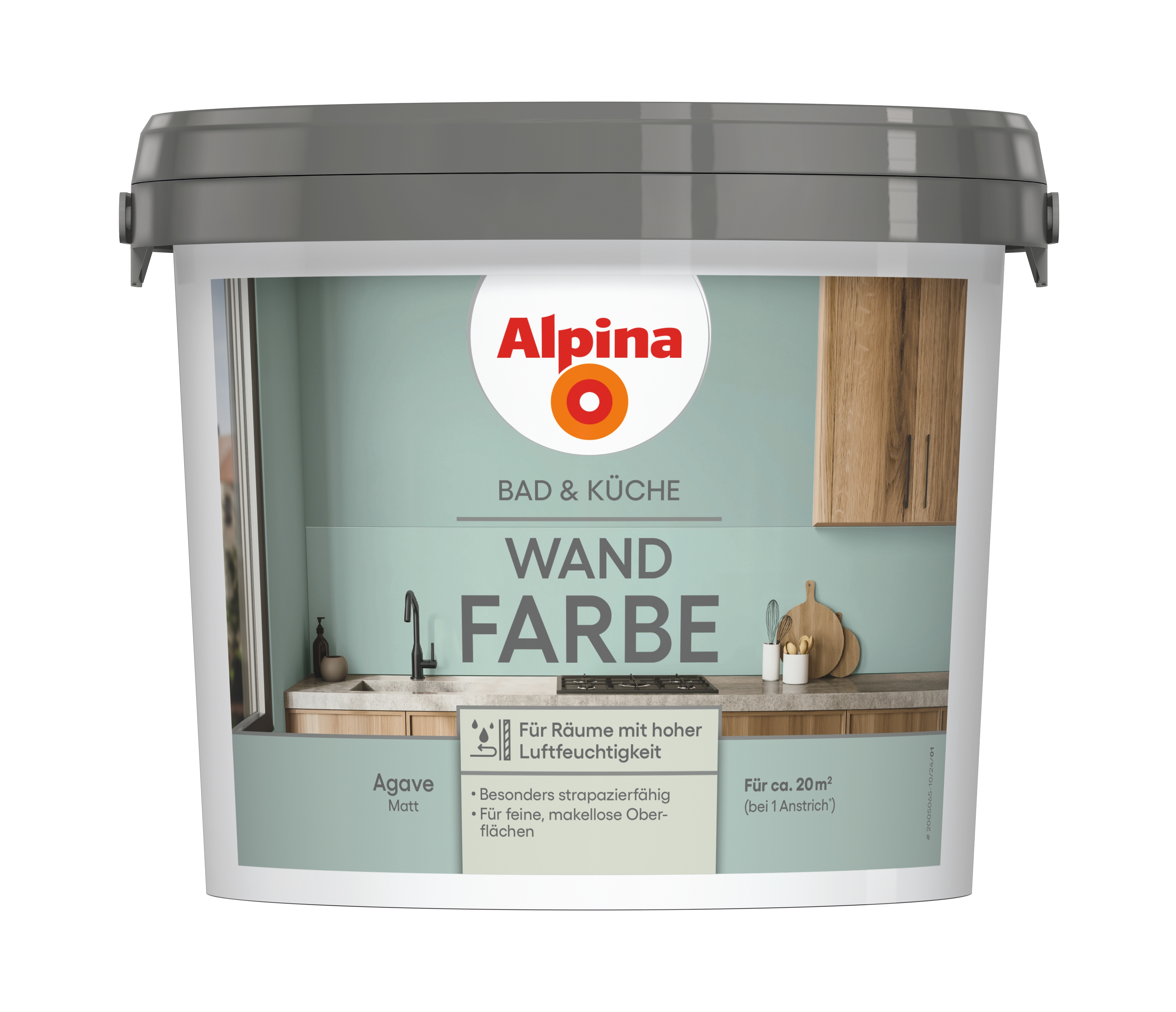 Alpina Wand-Farbe Bad & Küche  Agave 2,5ltr