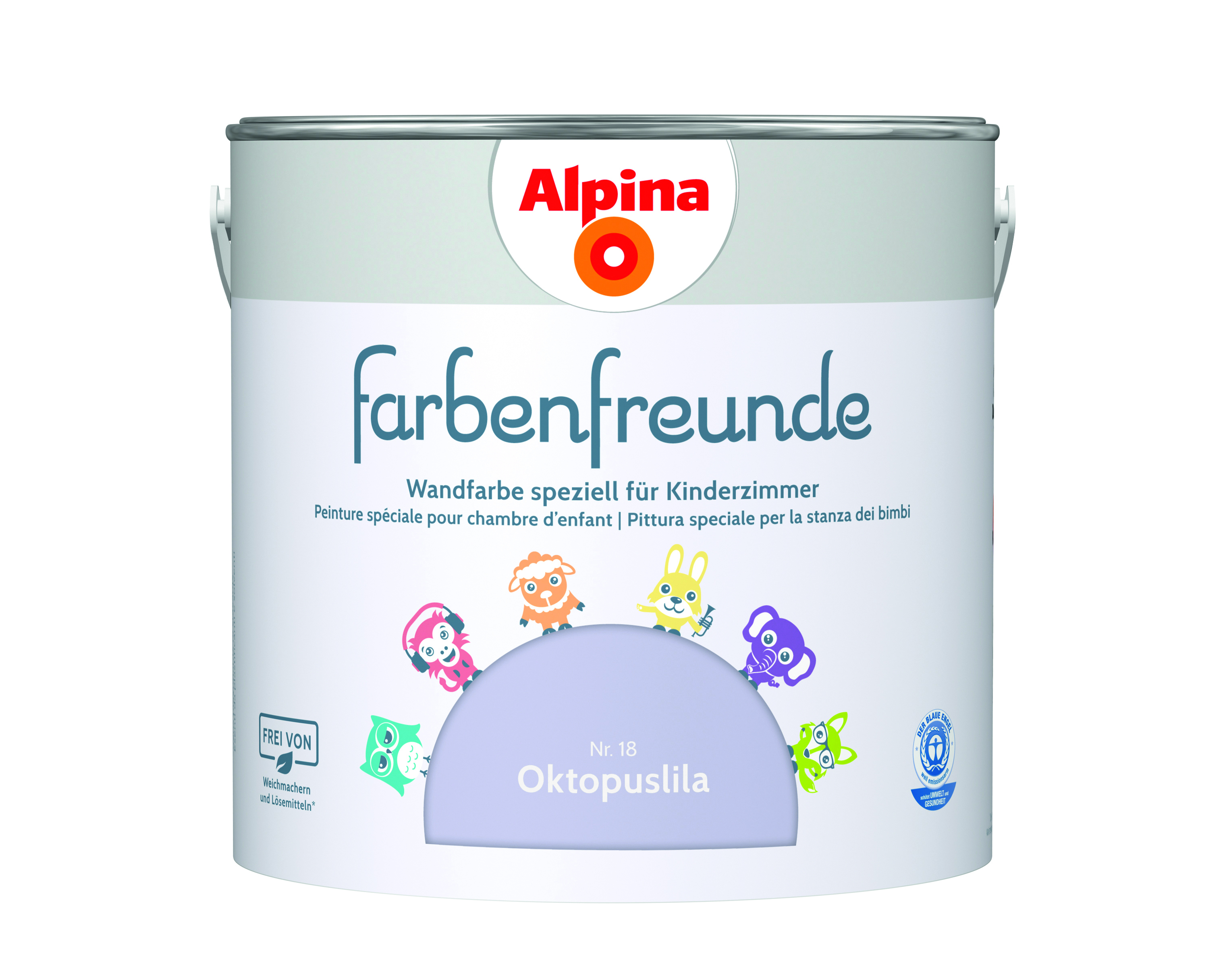Alpina Farbenfreunde Oktopuslila Nr. 18 - Wandfarbe lila - Konservierungsmittelfrei