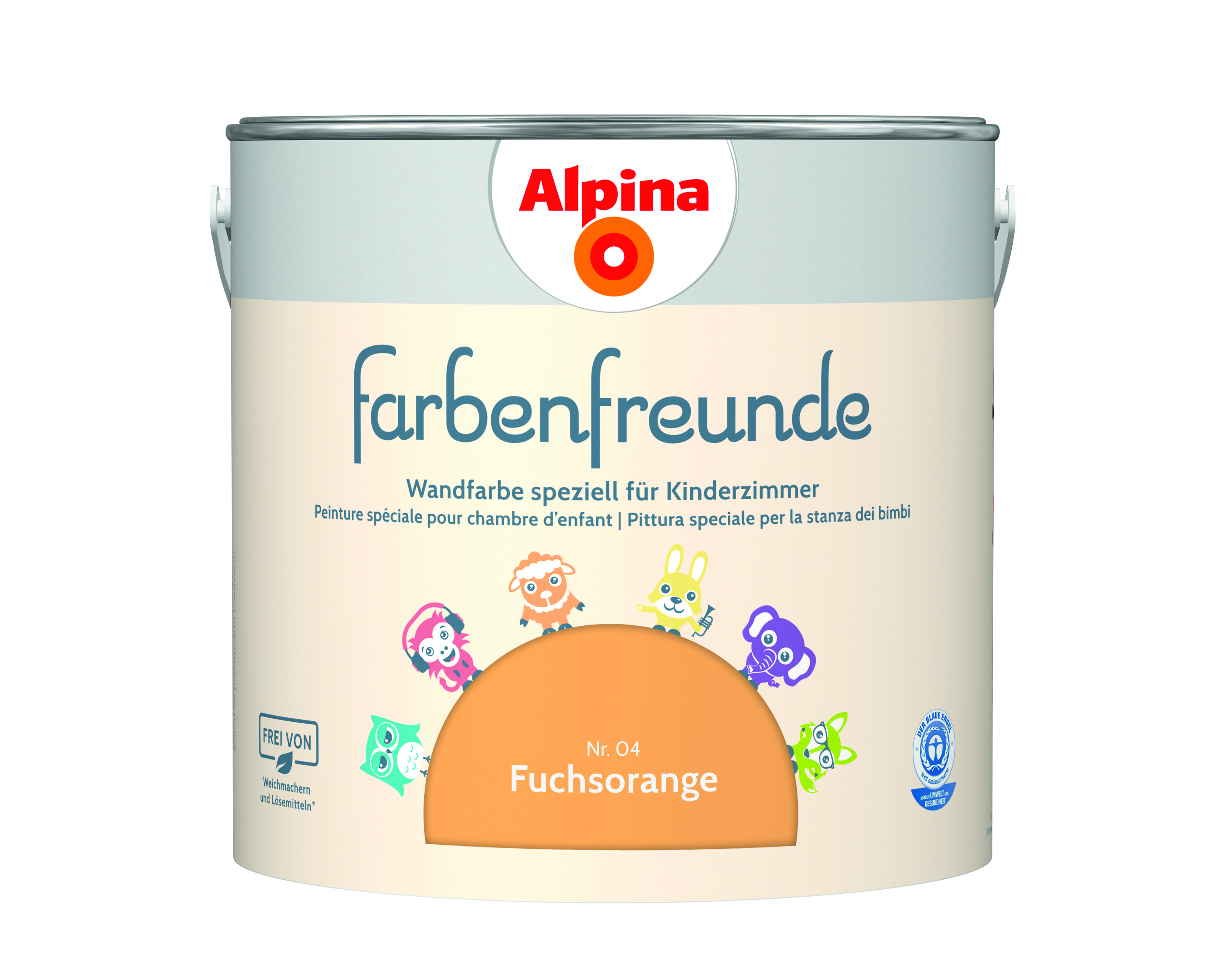 Alpina Farbenfreunde Fuchsorange Nr. 04 - orange - Kinderzimmer Wandfarbe