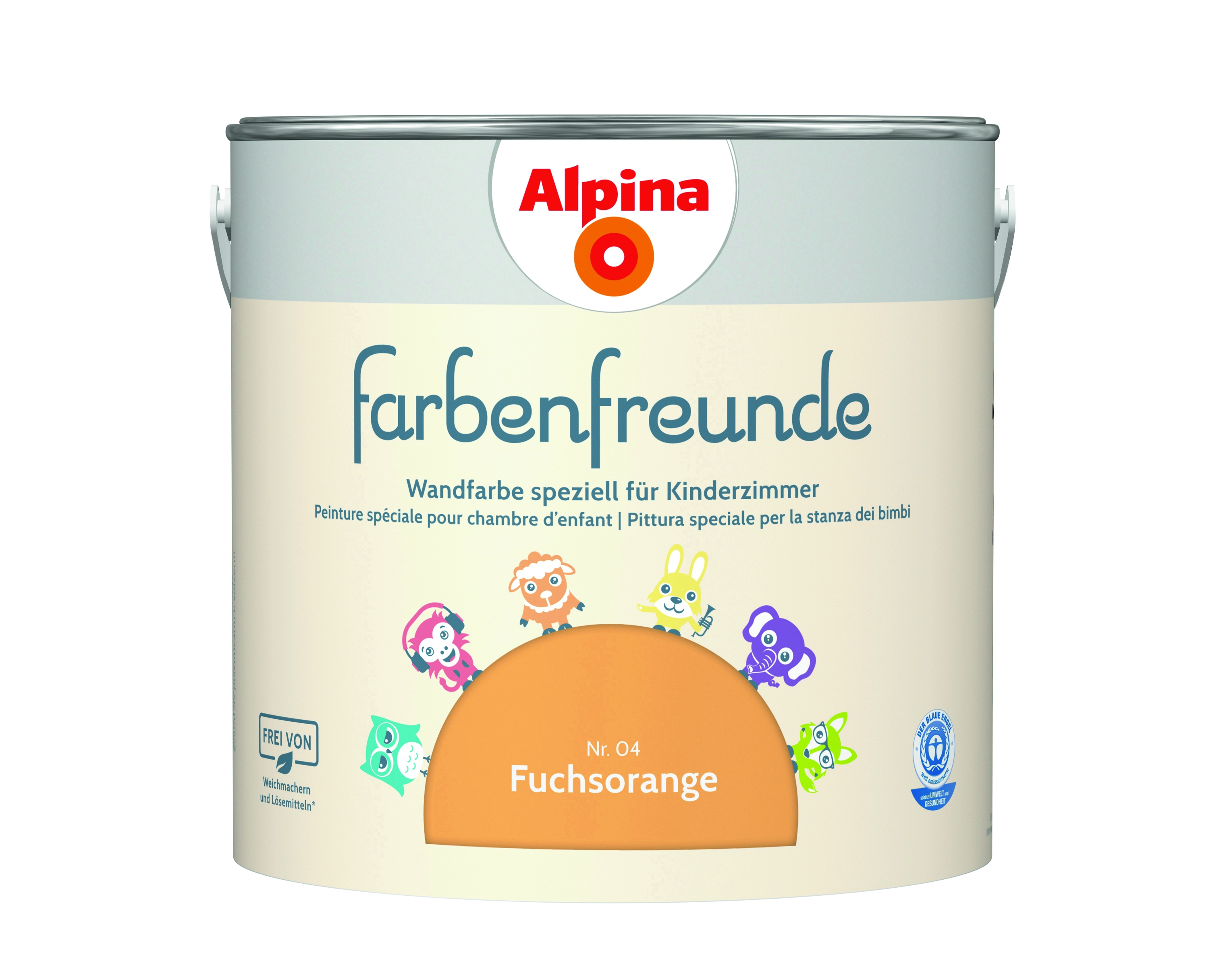 Alpina Farbenfreunde Fuchsorange Nr. 04 - orange - Kinderzimmer Wandfarbe