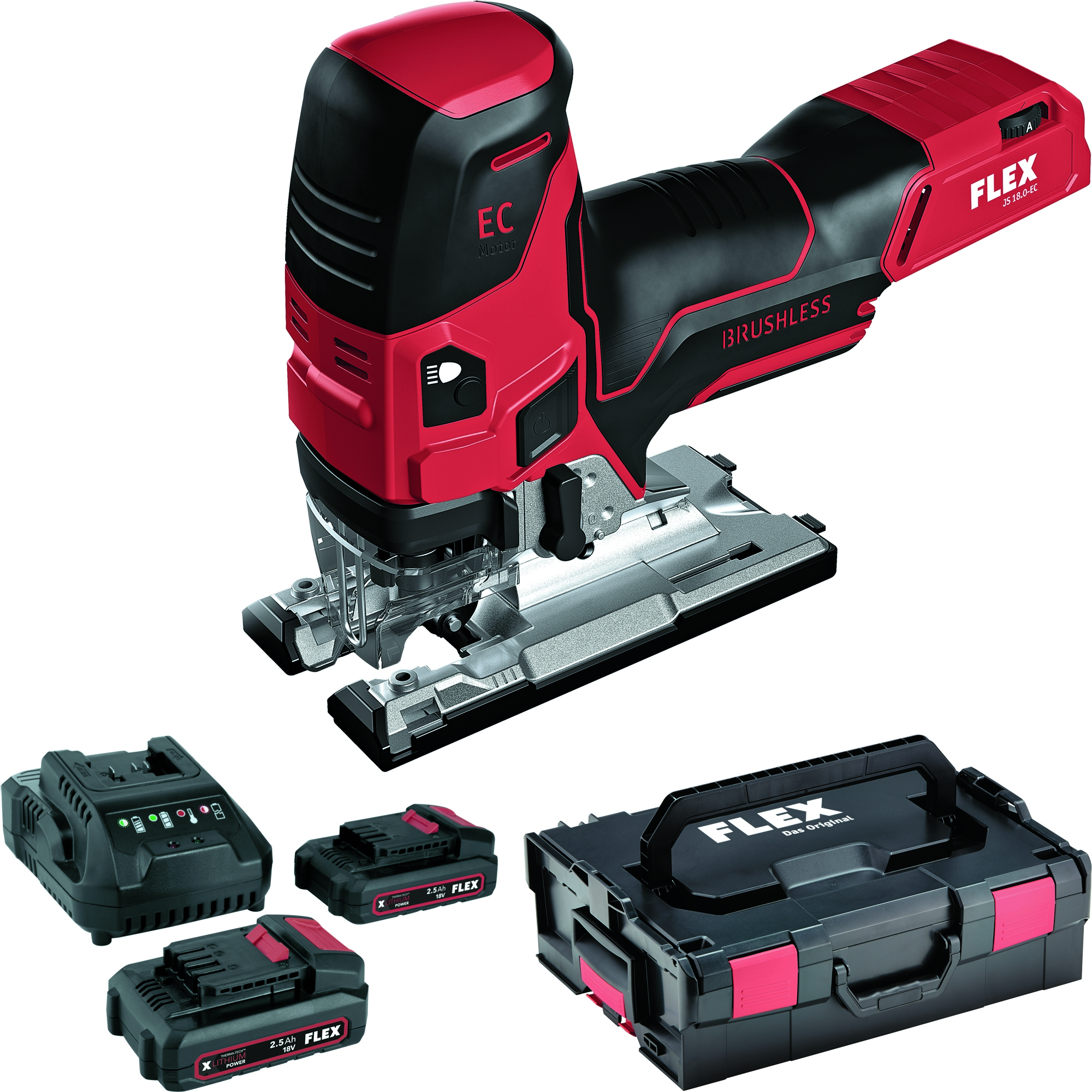 Flex AKTION Akku Stichsäge JS 18.0 EC + P-Set 22Q