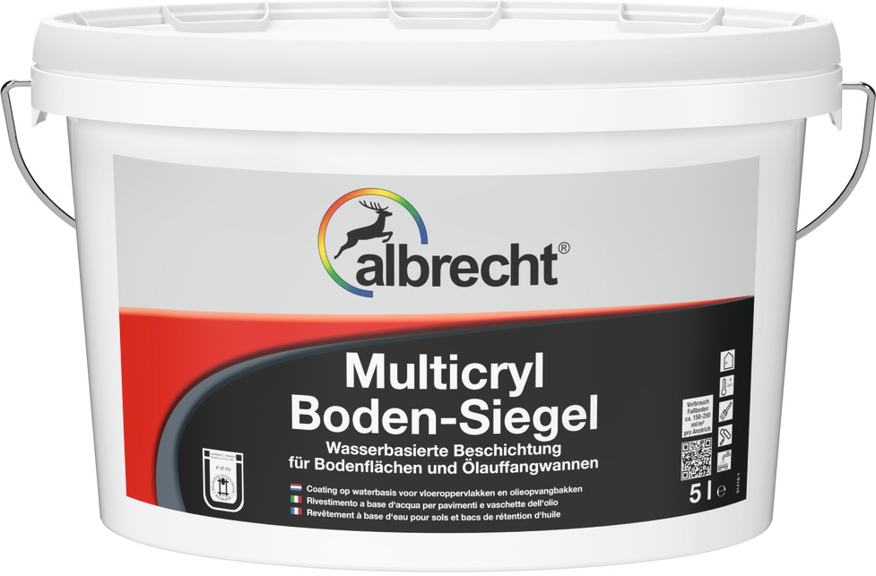Albrecht® Multicryl Boden Siegel Ölstopp RAL 7001 5ltr