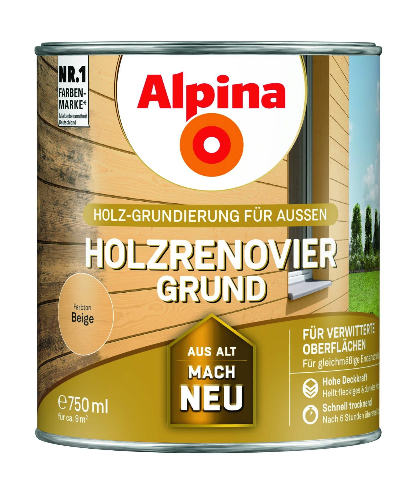 Alpina Holz-Renoviergrund beige