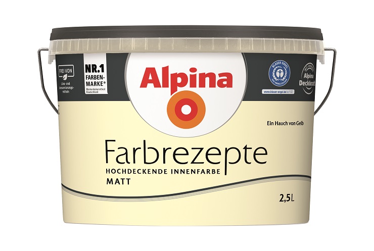 Alpina Farbrezepte Ein Hauch von Gelb - Innenfarbe