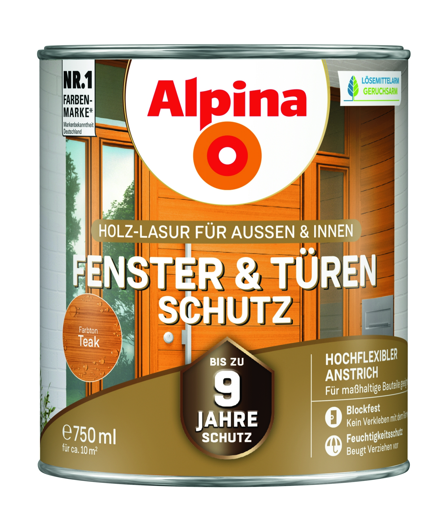 Alpina Fenster und Türenschutz teak - Holzlasur