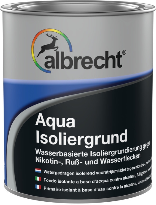 Albrecht® Aqua Isoliergrund – Isolierfarbe gegen Nikotin, Ruß & Wasserflecken