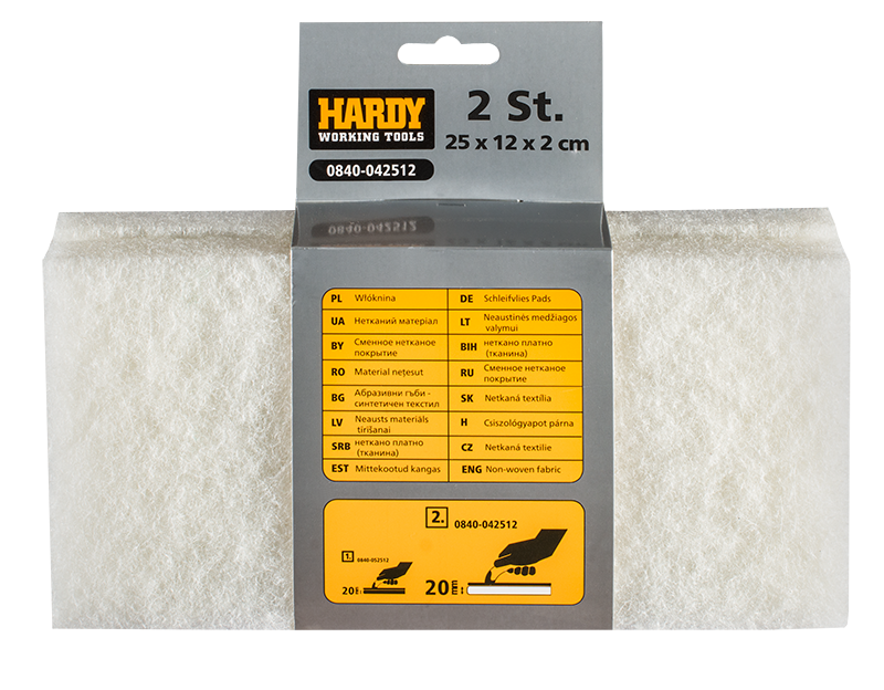 Hardex Schleifgewebe 250 x 120 x 20mm weiß 2er Set