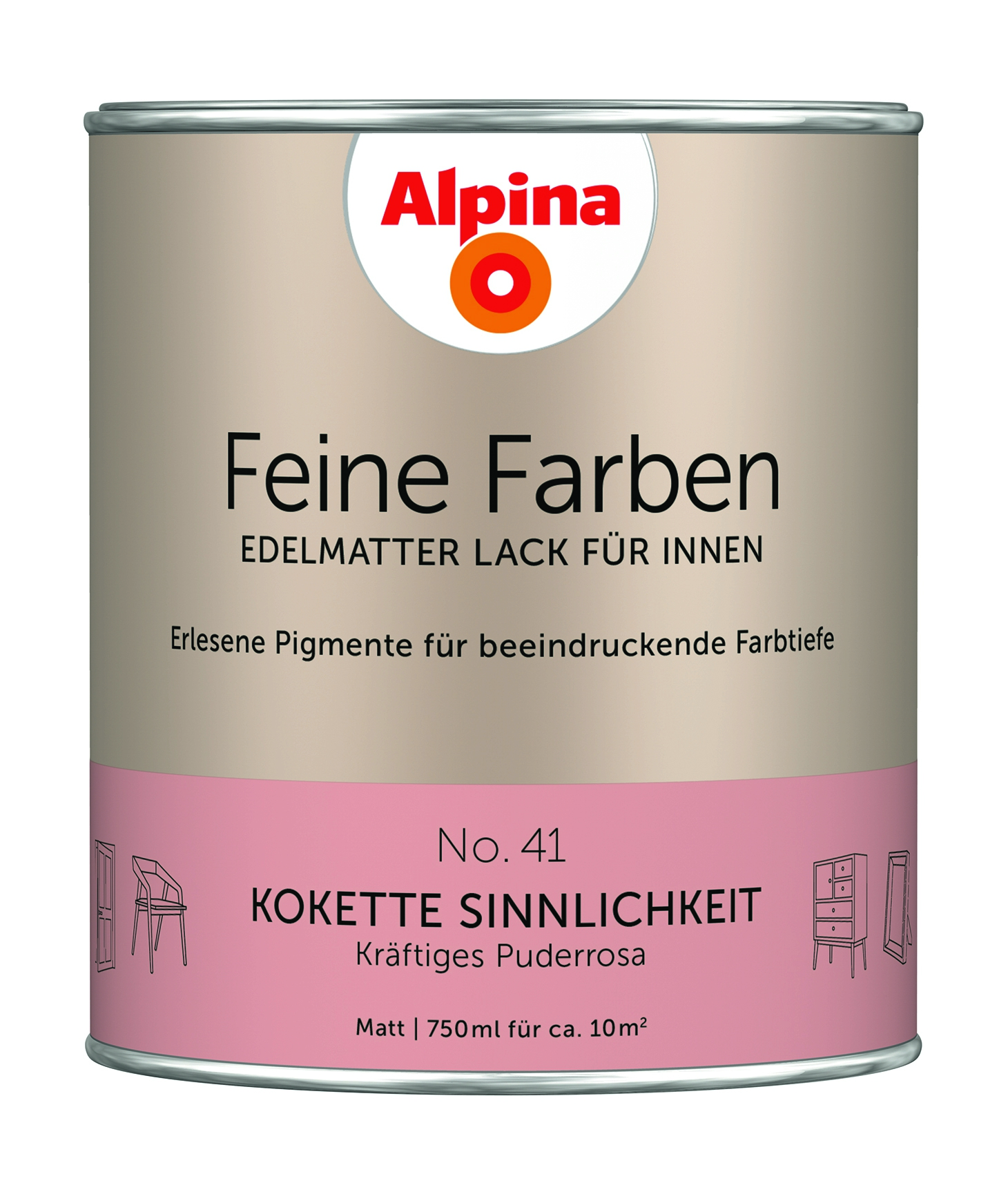 Alpina Feine Farben Lack Kokette Sinnlichkeit 750ml