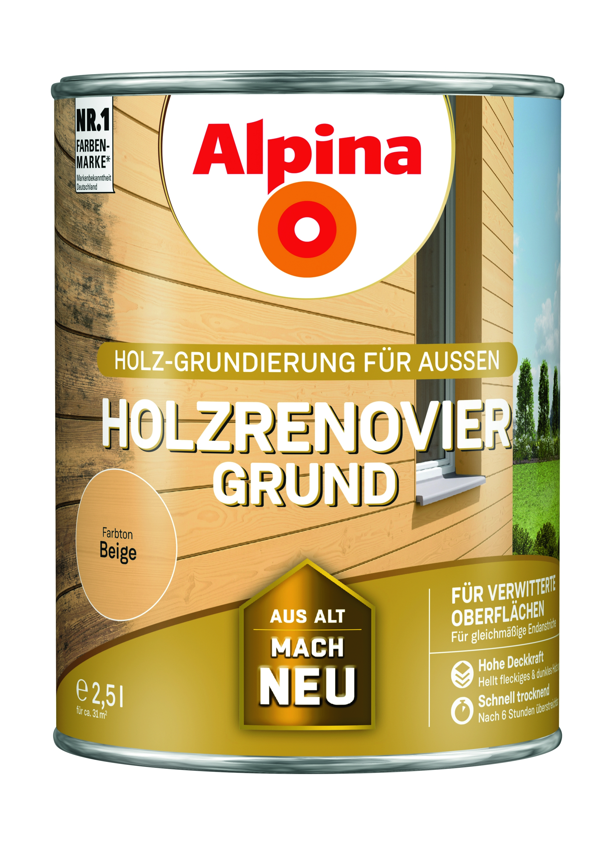 Alpina Holz-Renoviergrund beige