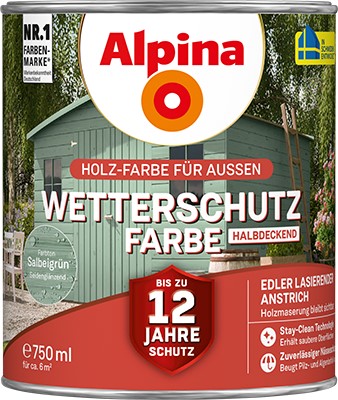 Wetterschutzfarbe halbdeckend salbeigrün
