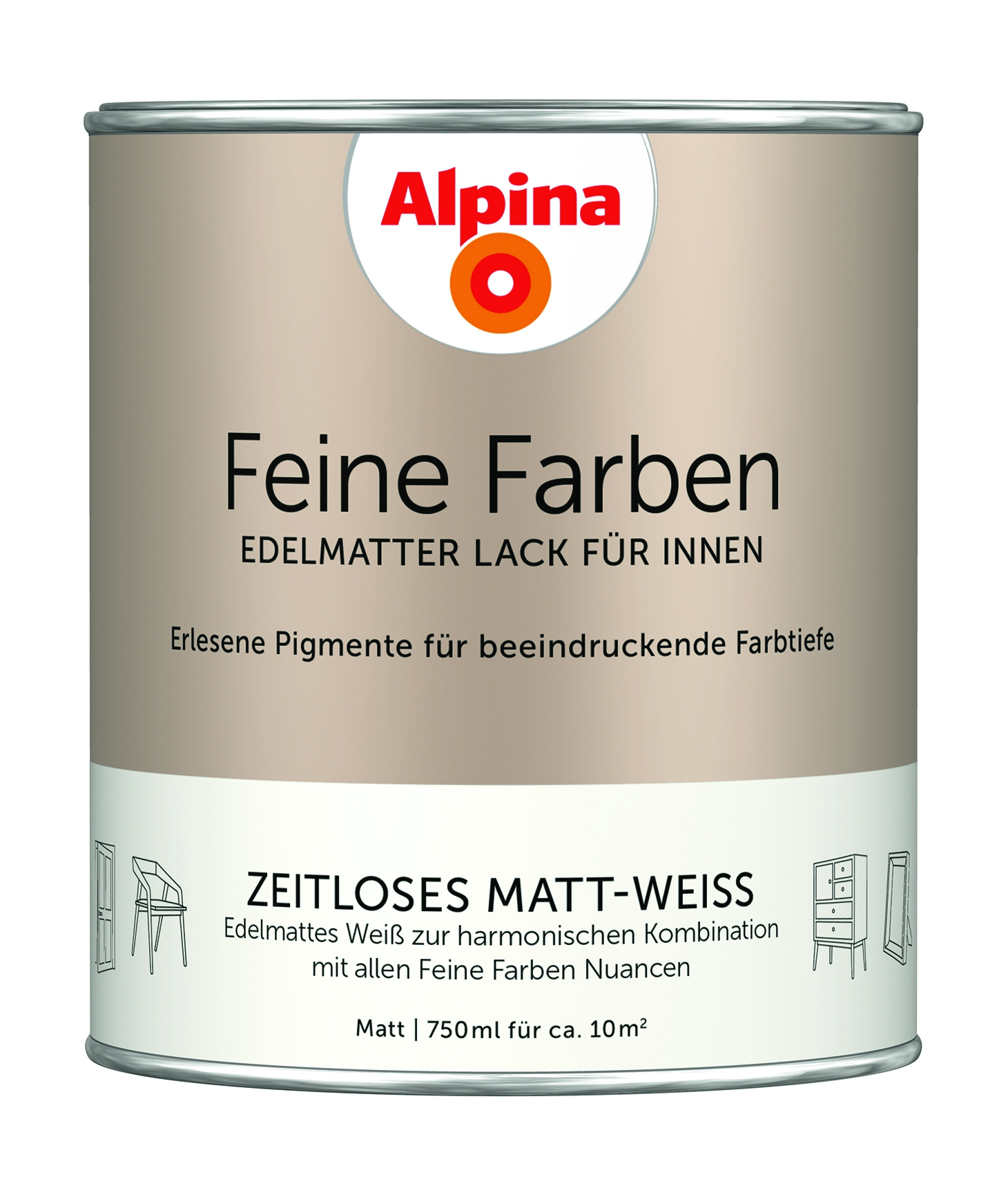 Alpina Feine Farben Lack Zeitloses Matt Weiß