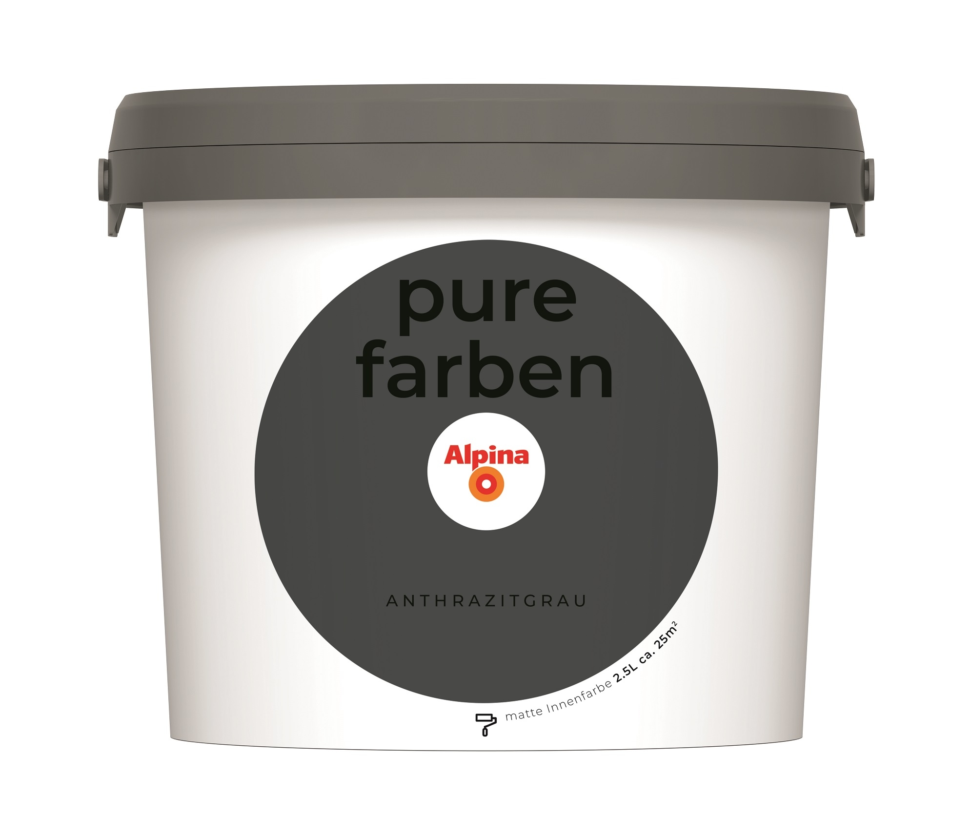 Alpina Pure Farben Anthrazit 2,5ltr