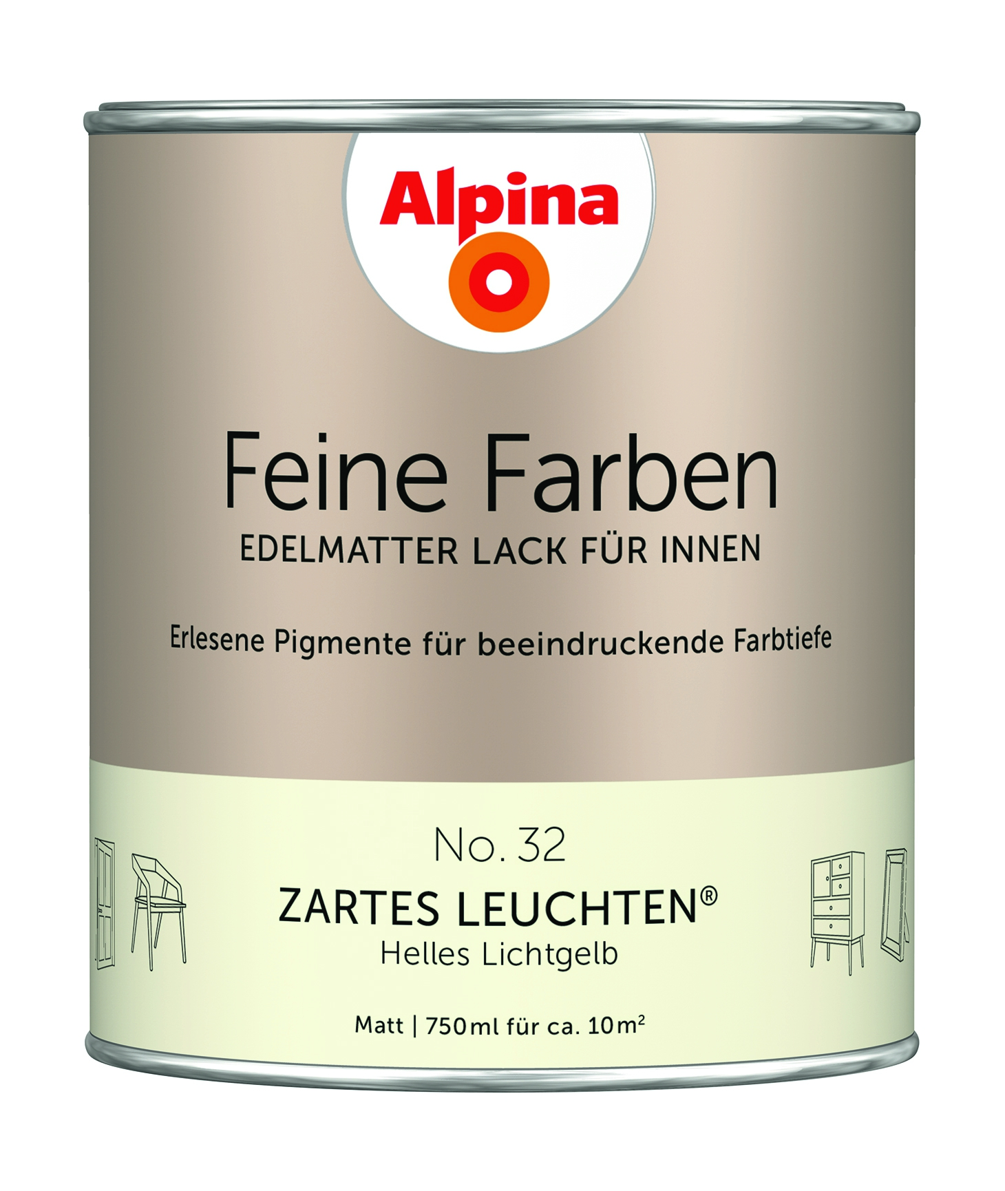 Alpina Feine Farben Lack Zartes Leuchten 750ml