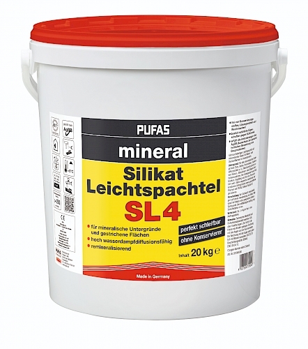 PUFAS Silikat-Leichtspachtel SL 4 20 kg – mineralischer Leichtspachtel