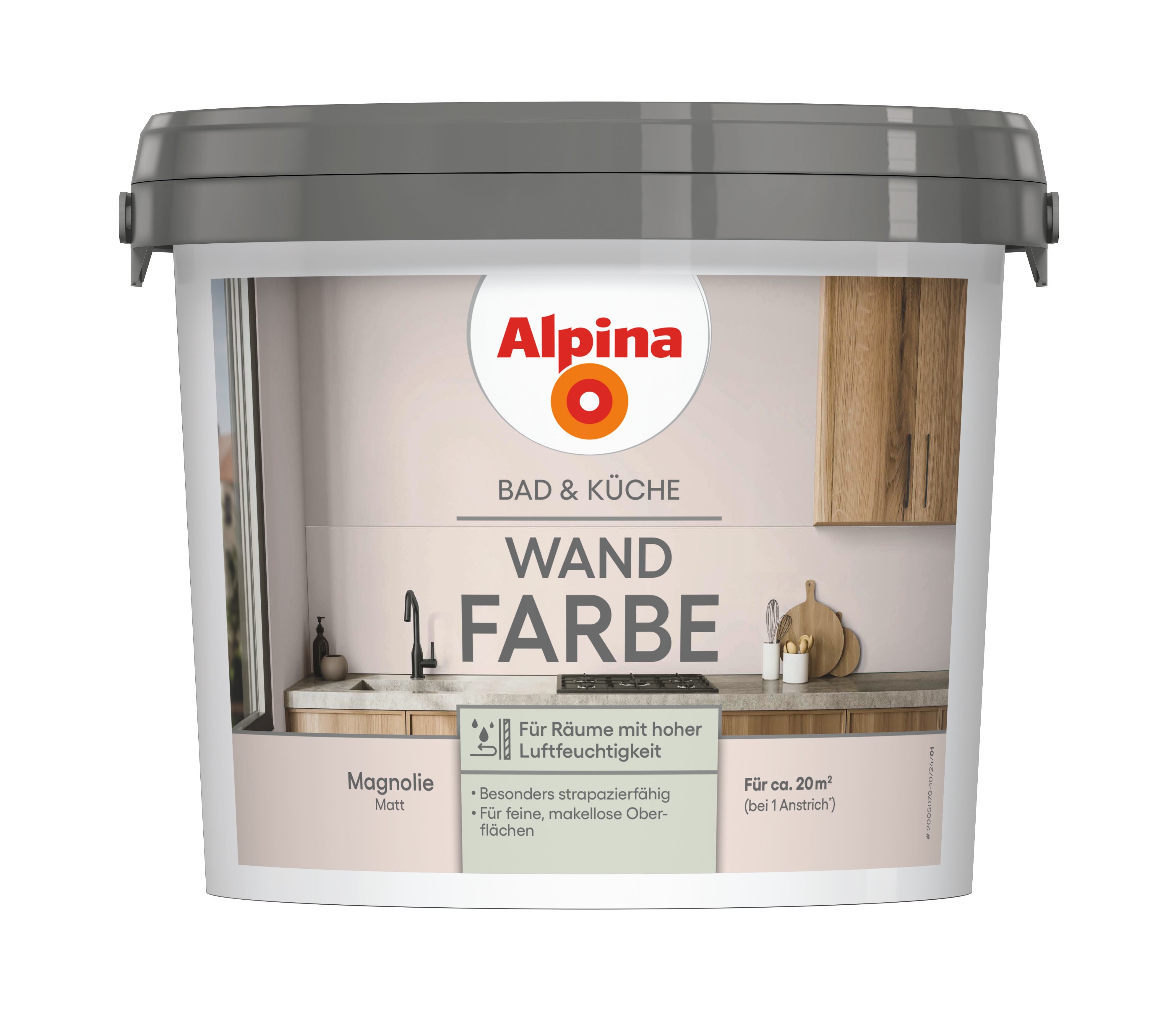 Alpina Wand-Farbe Bad & Küche  Magnolie 2,5ltr