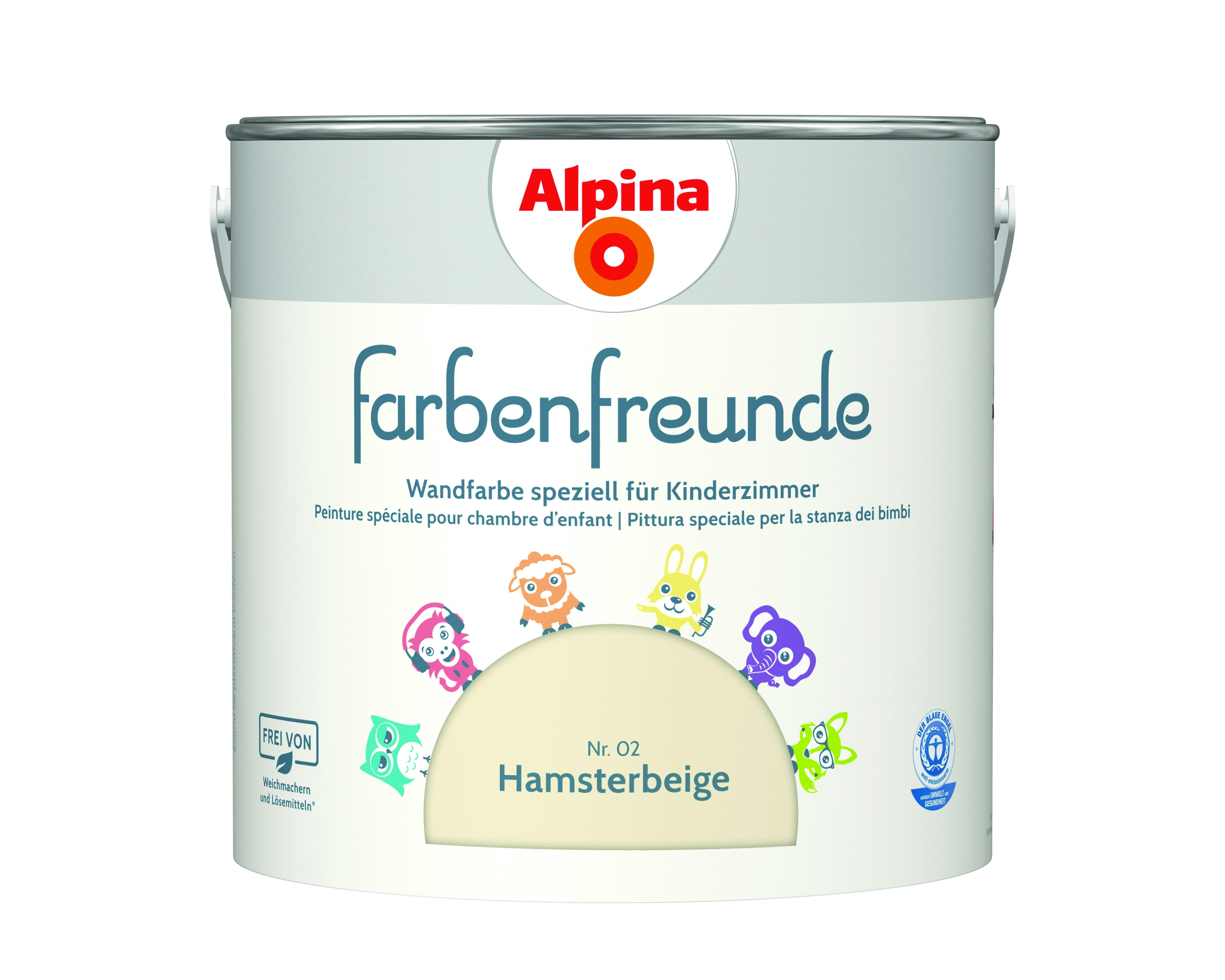 Alpina Farbenfreunde Hamsterbeige Nr 02 - Wandfarbe beige - Konservierungsmittelfrei