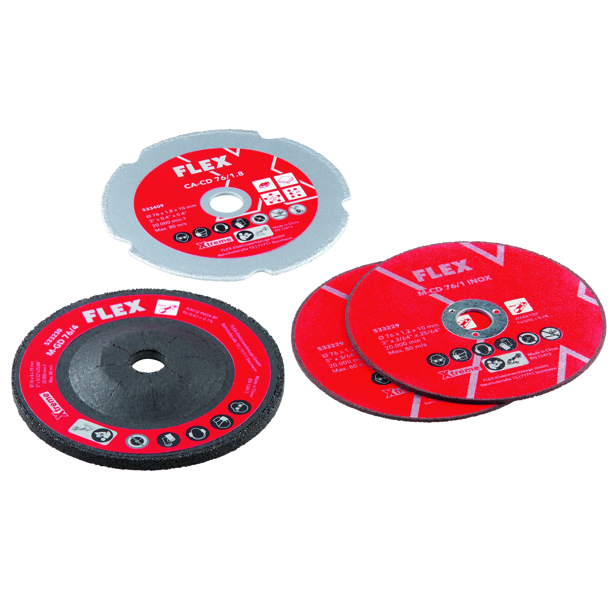 Flex Trenn Schruppscheibe Set LBE 76 #533228