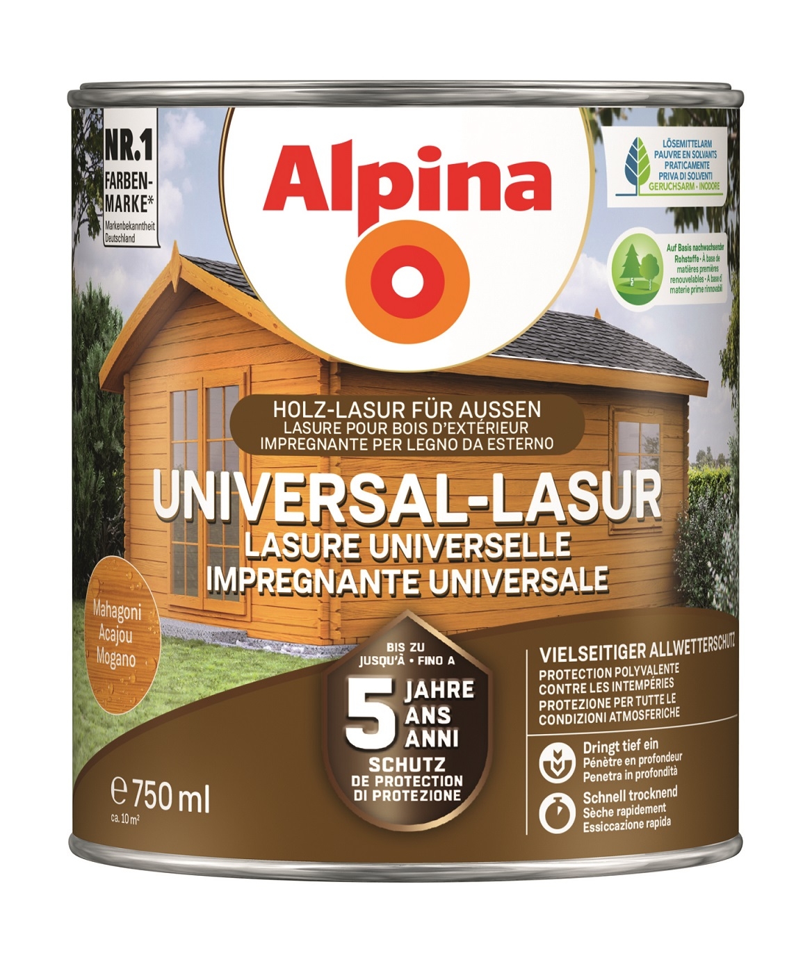 Alpina Universal-Lasur mahagoni - Holzlasur