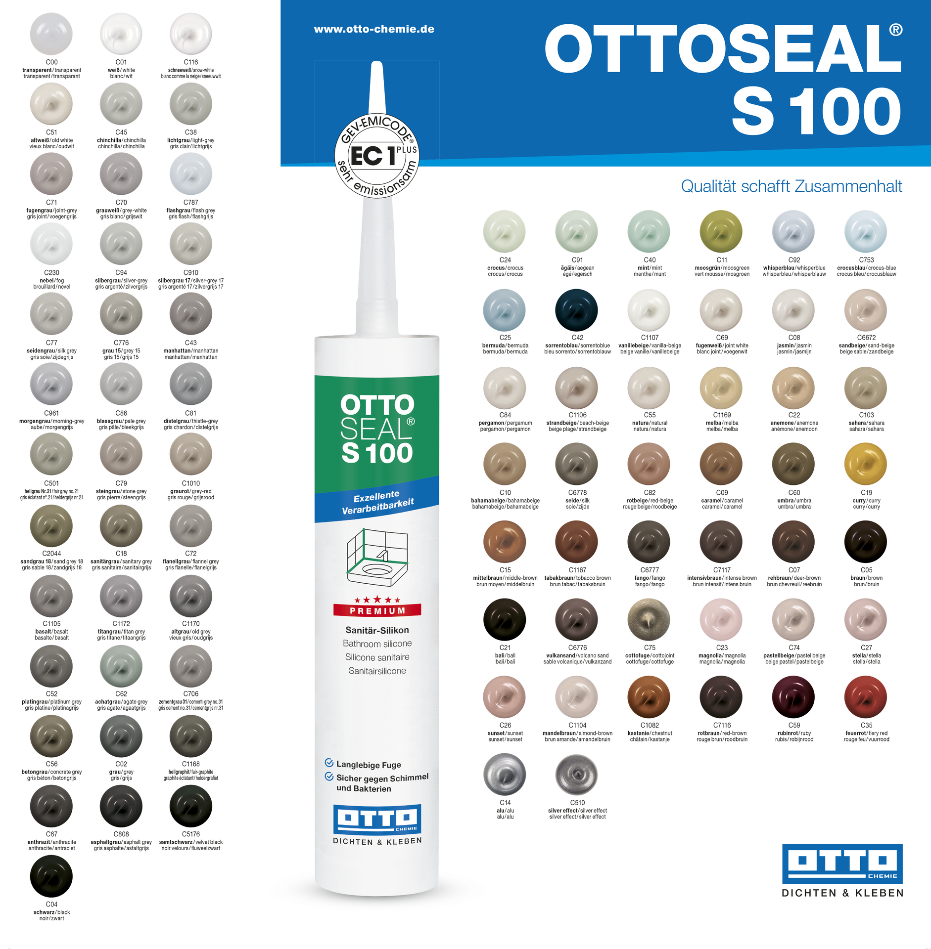 OTTOSEAL® S 100 Premium - Sanitär Silikon