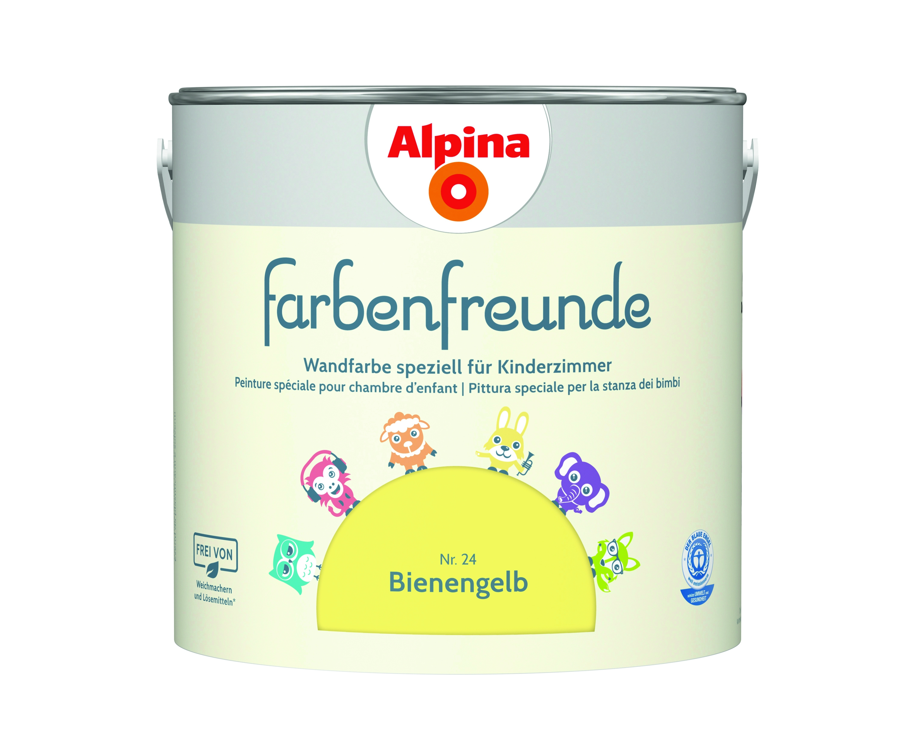 Alpina Farbenfreunde Bienengelb Nr. 24 - Wandfarbe gelb - Konservierungsmittelfrei