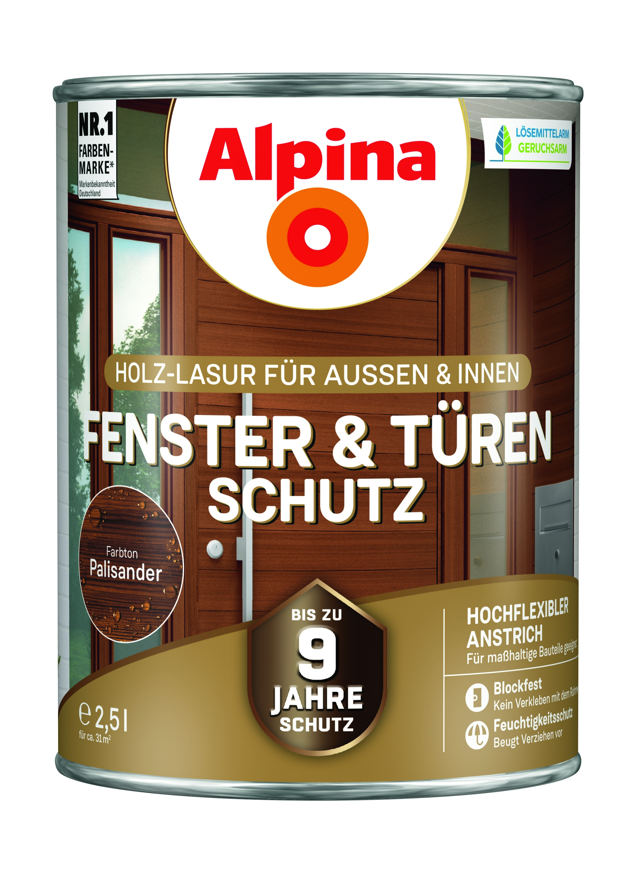 Alpina Fenster und Türenschutz palisander - Holzlasur