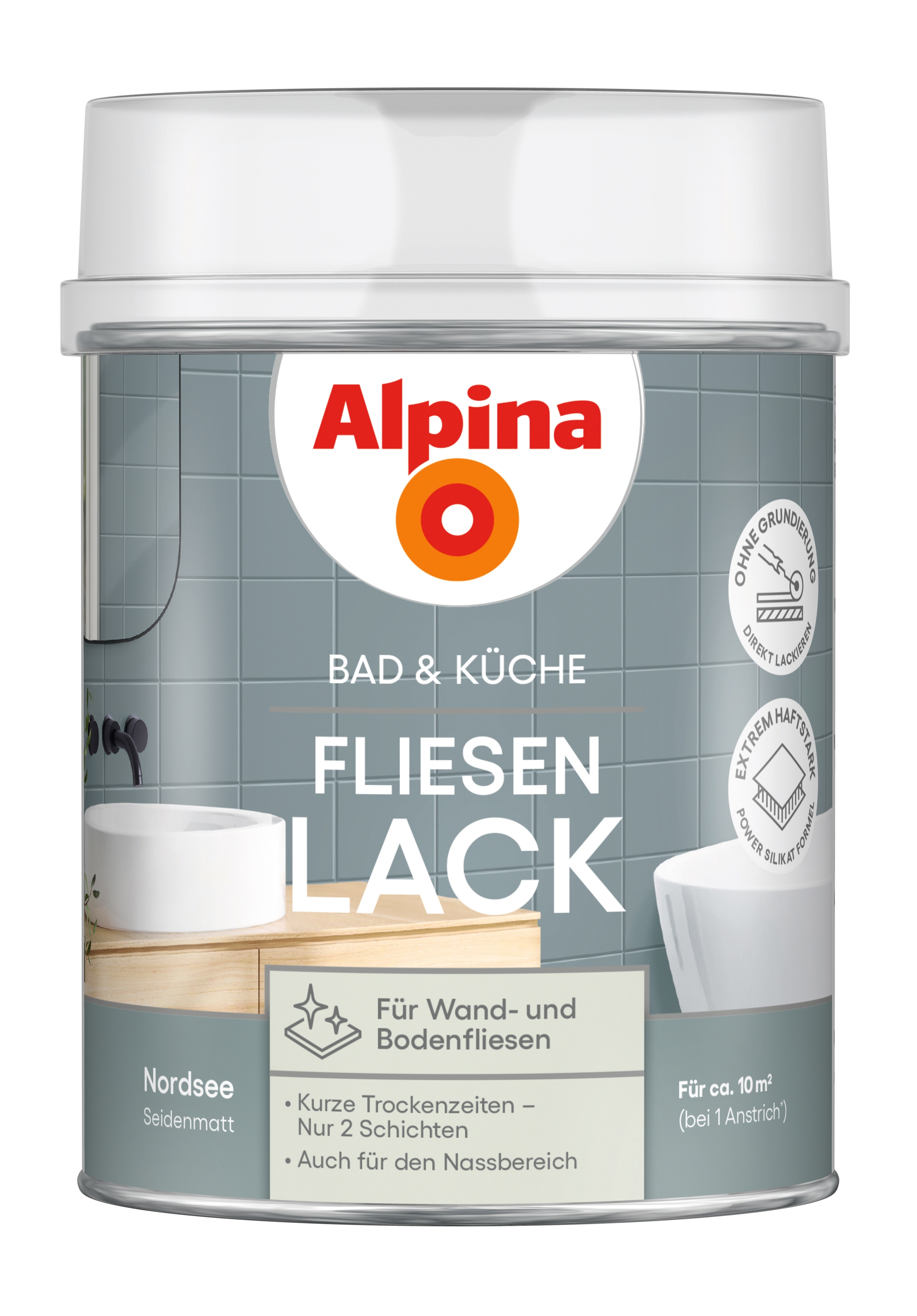 Alpina Bad & Küche Fliesen-Lack Nordsee seidenmatt 750ml