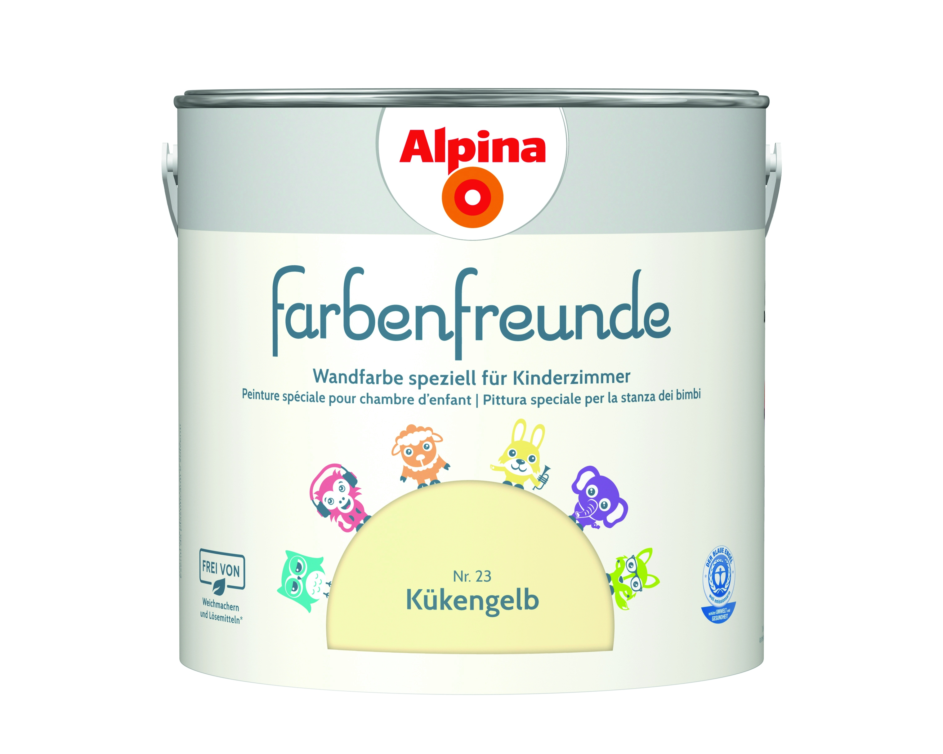 Alpina Farbenfreunde Kükengelb Nr. 23 - Wandfarbe gelb - Konservierungsmittelfrei