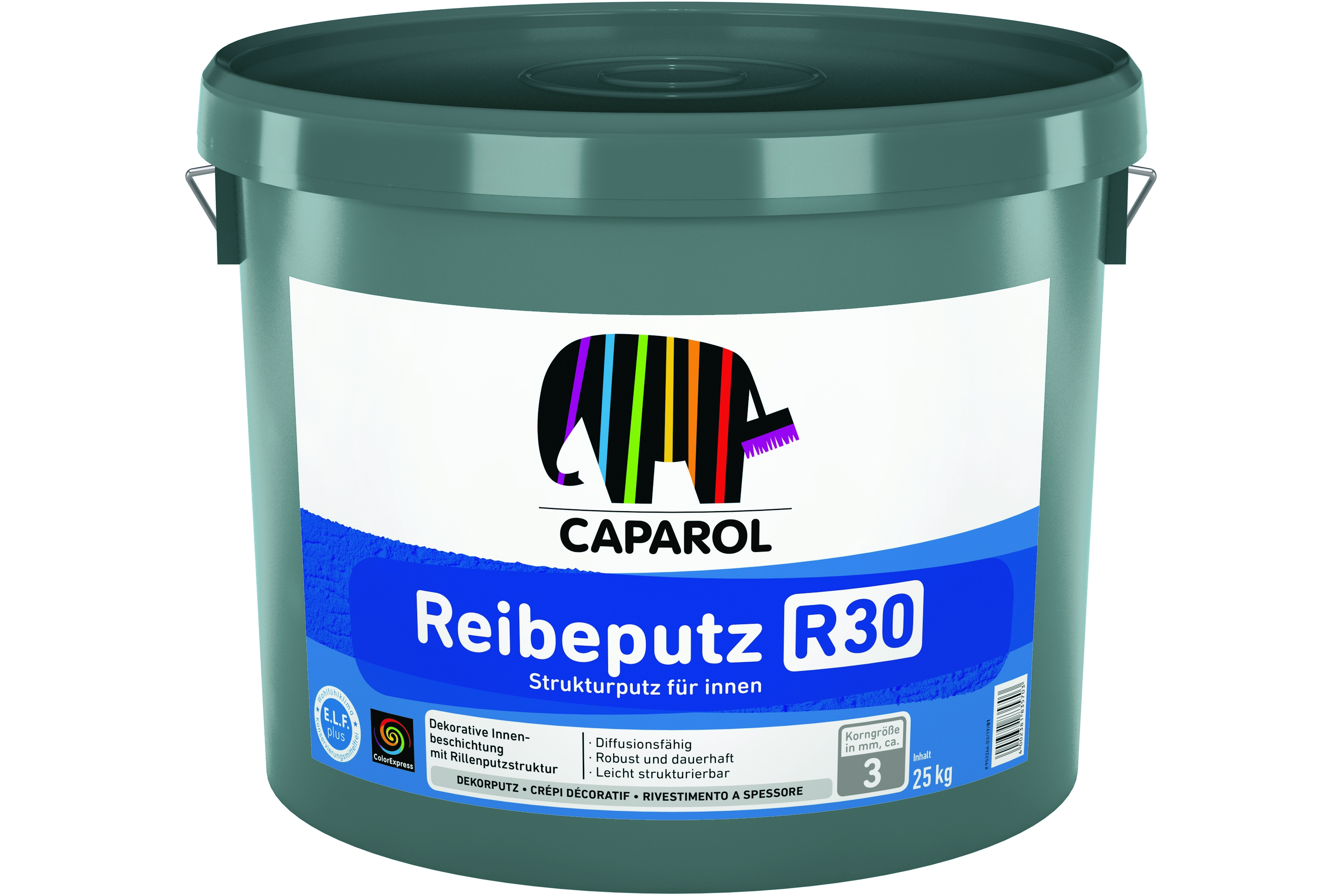 Caparol Reibeputz weiß - Dekorputz im Innenbereich