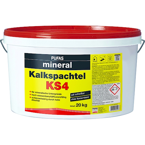 PUFAS mineral Kalkspachtel KS4 20 kg – gebrauchsfertiger Kalkspachtel