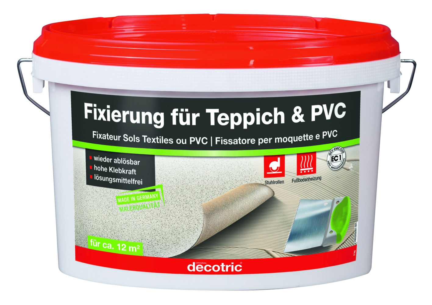 decotric Fixierung für Teppich und PVC | lösungsmittelfreie Bodenbelagsfixierung