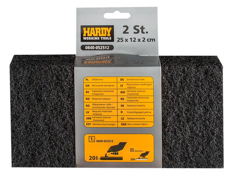 Hardex Schleifgewebe 250 x 120 x 20mm schwarz 2er Set