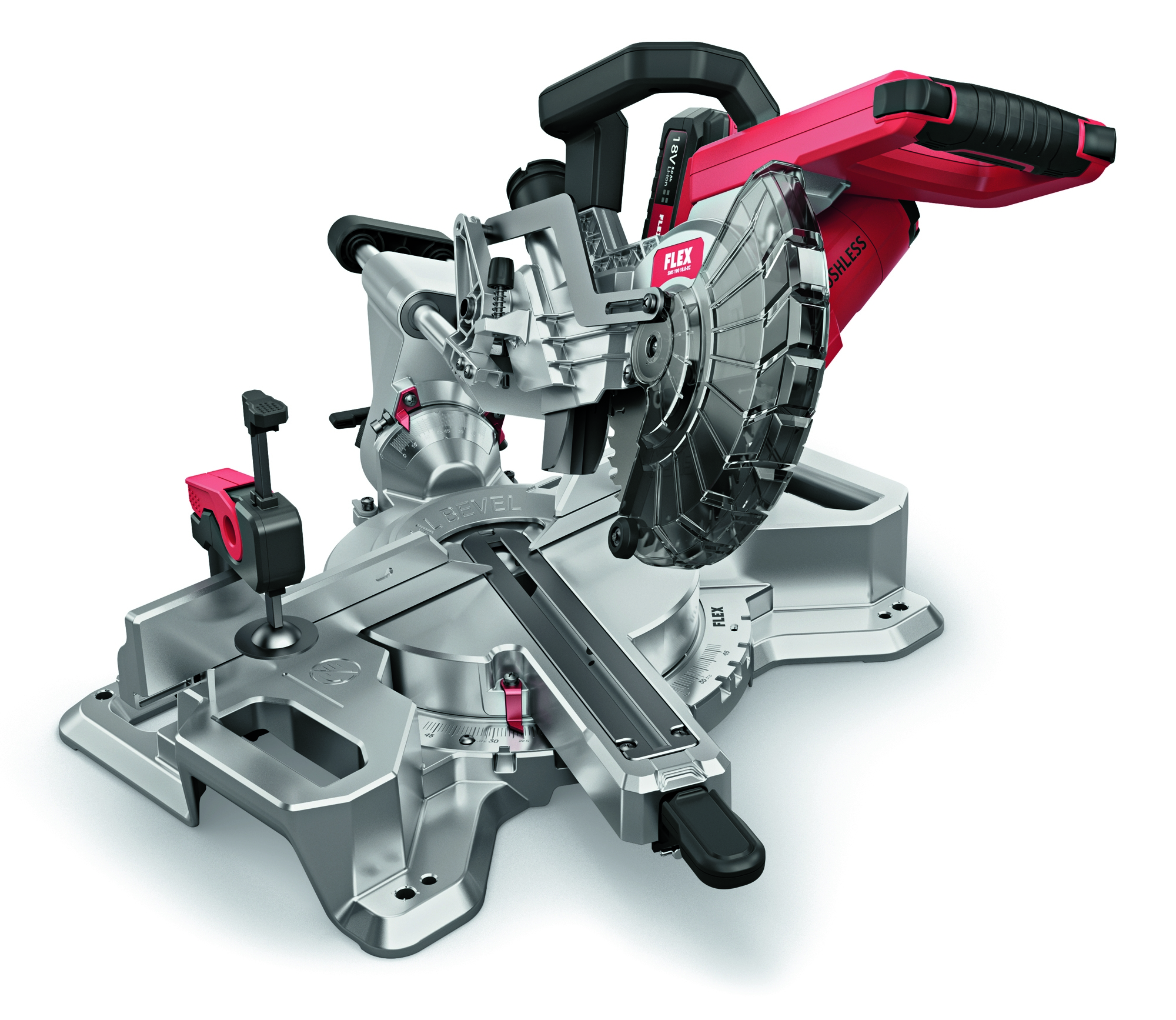 Flex AKTION Akku Kapp Zugsäge SMS 190 18.0V EC + WB 110-260 + P-Set 55R