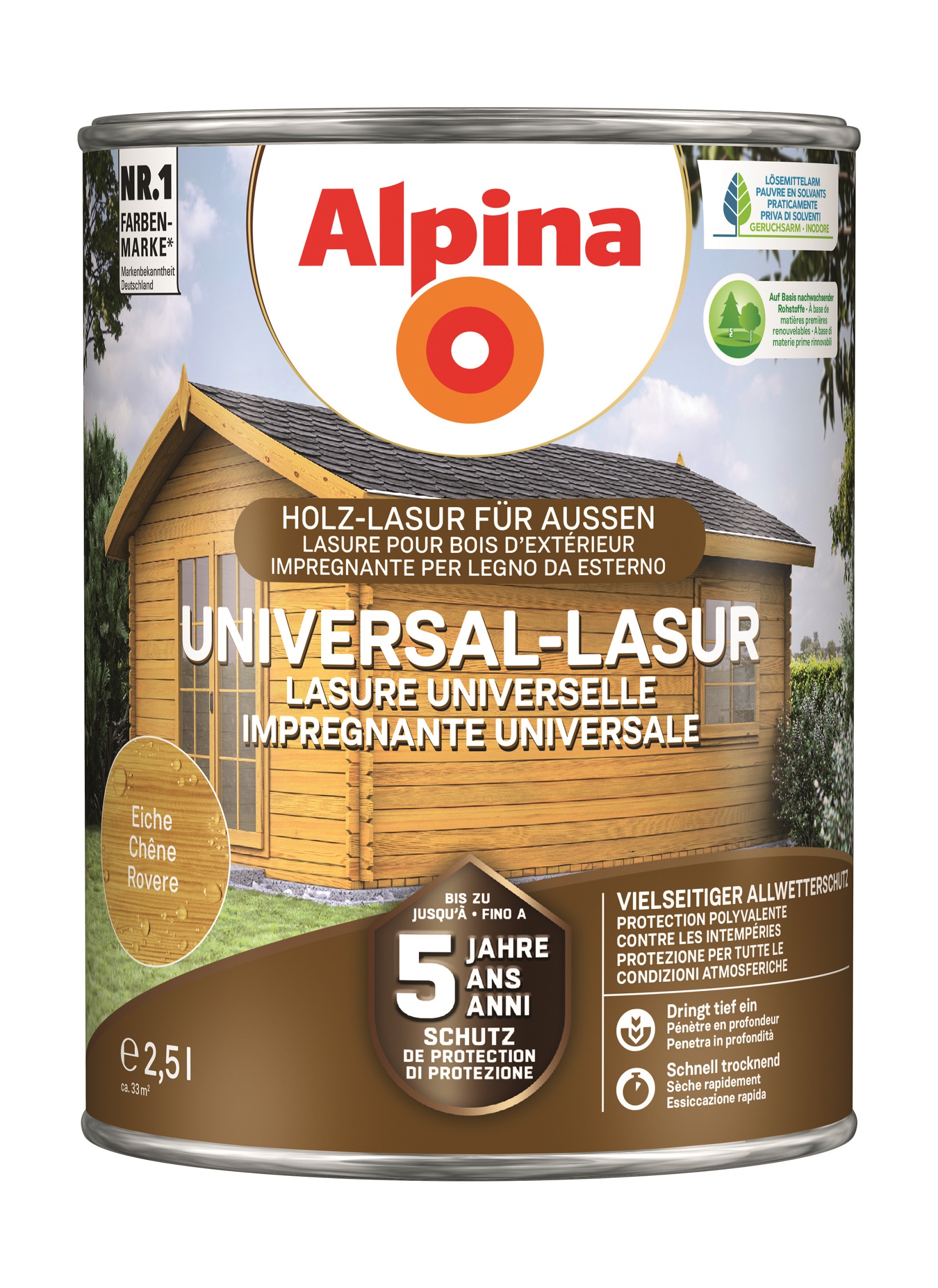 Alpina Universal Holzlasur eiche
