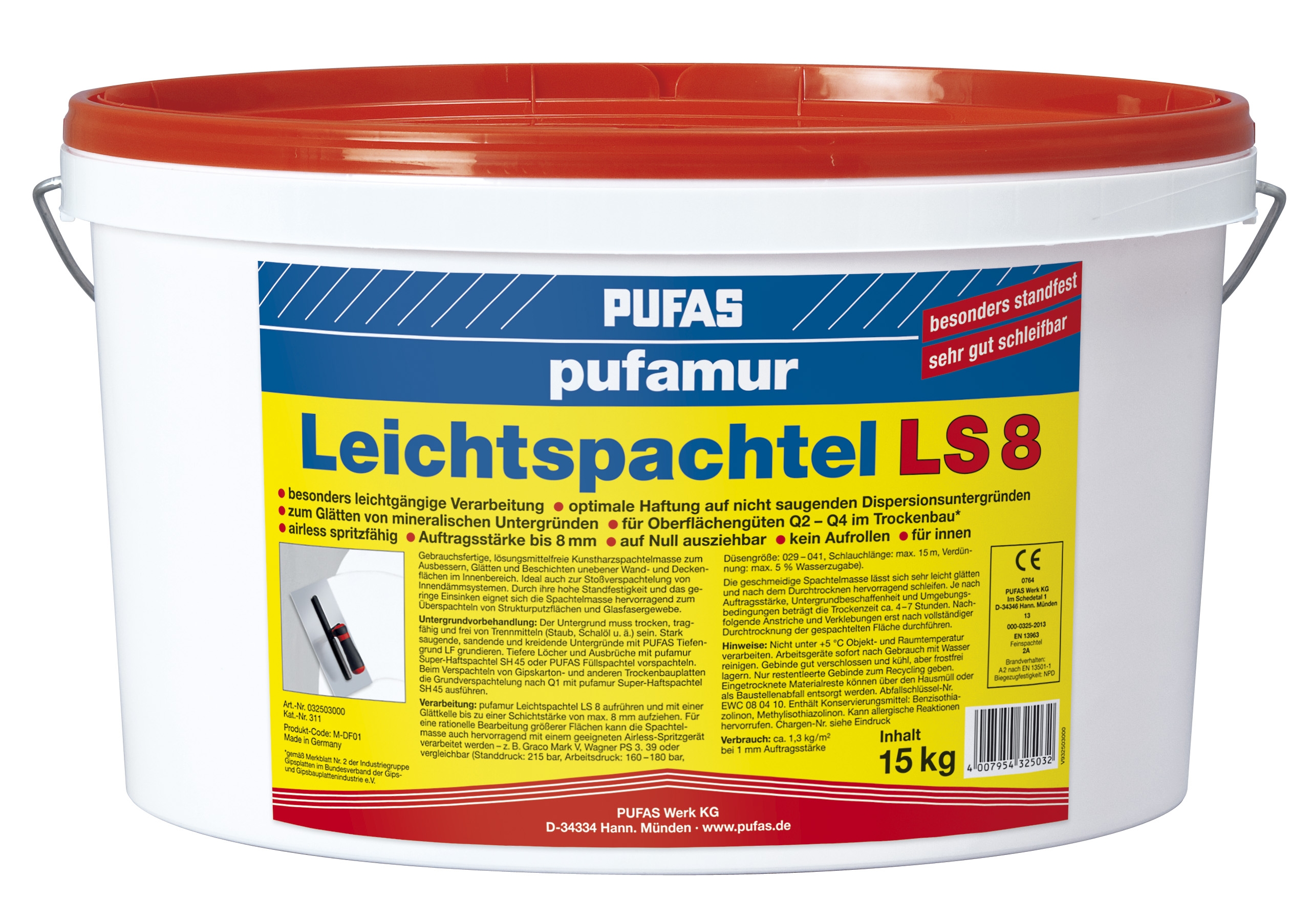 PUFAS pufamur Leichtspachtel LS 8 - gebrauchsfertig