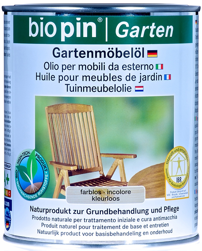 biopin Gartenmöbelöl farblos 750ml