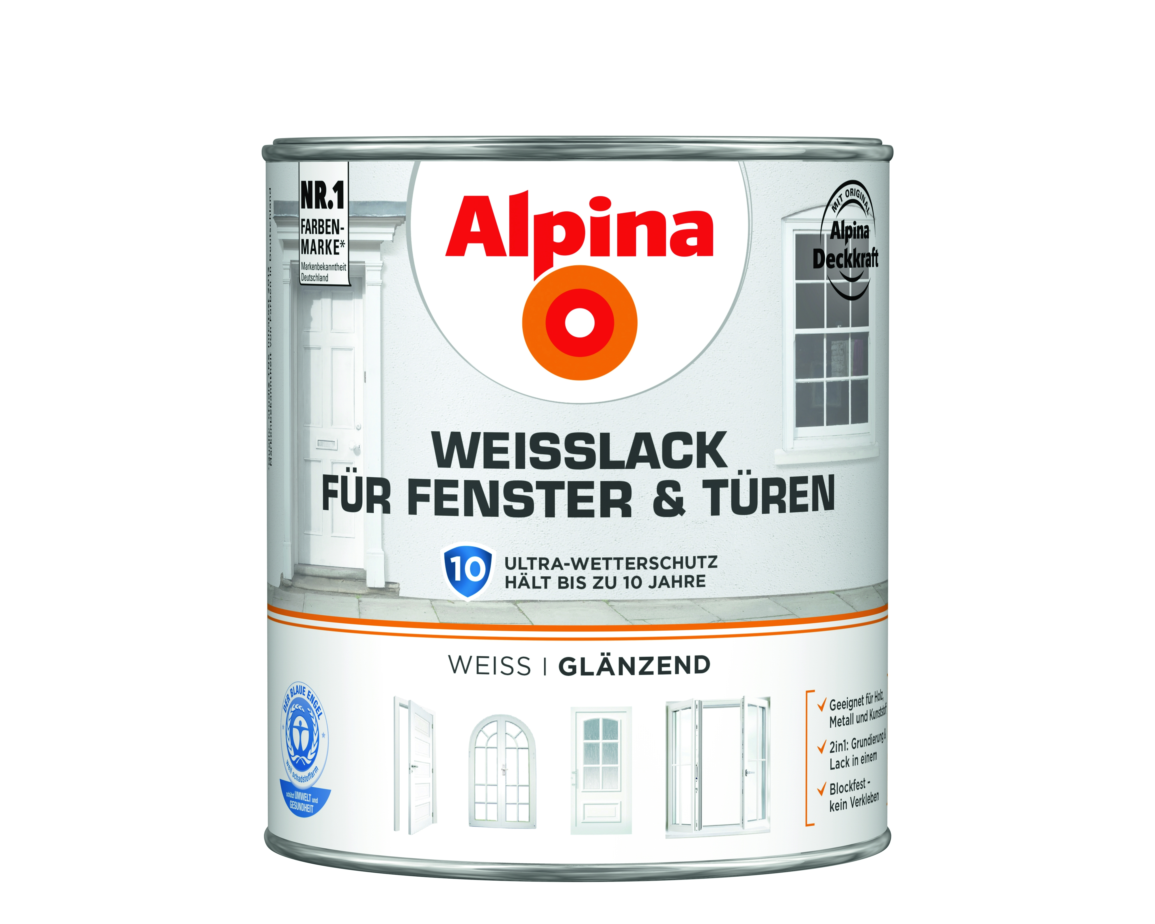 Alpina Weißlack für Fenster & Türen glänzend