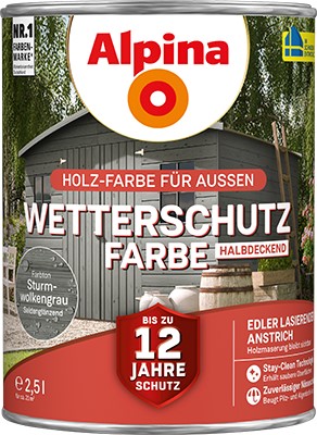 Wetterschutzfarbe halbdeckend sturmwolkengrau