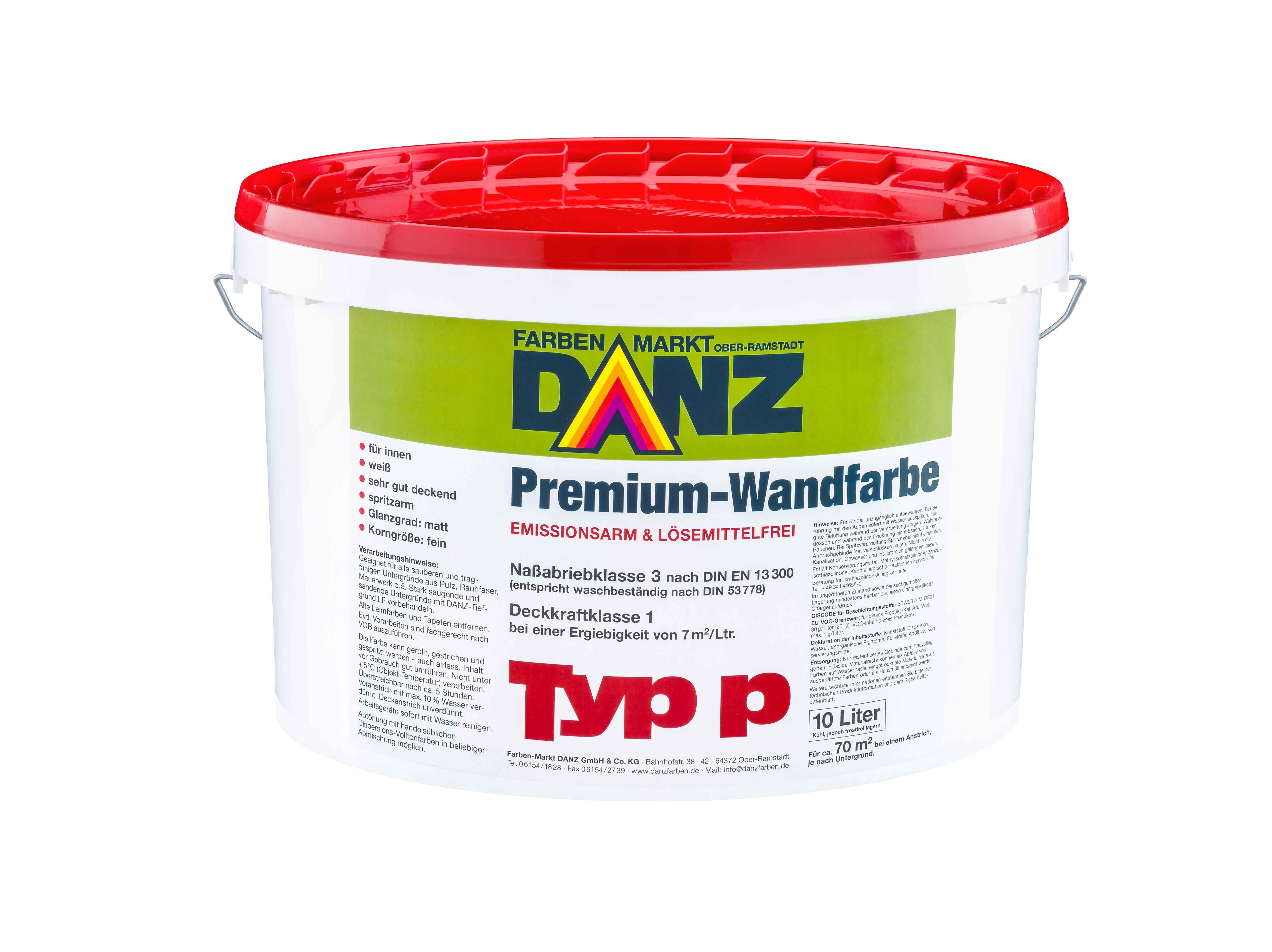 DANZ Typ p PREMIUM Wandfarbe innen 10ltr