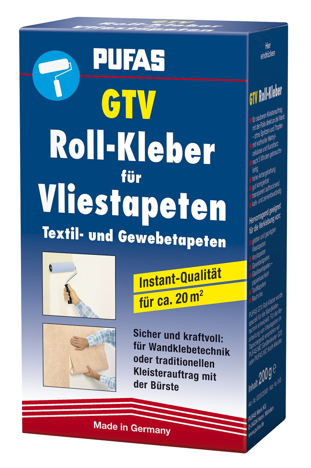 Pufas Rollkleister GTV 200g -Vliestapeten-Kleister