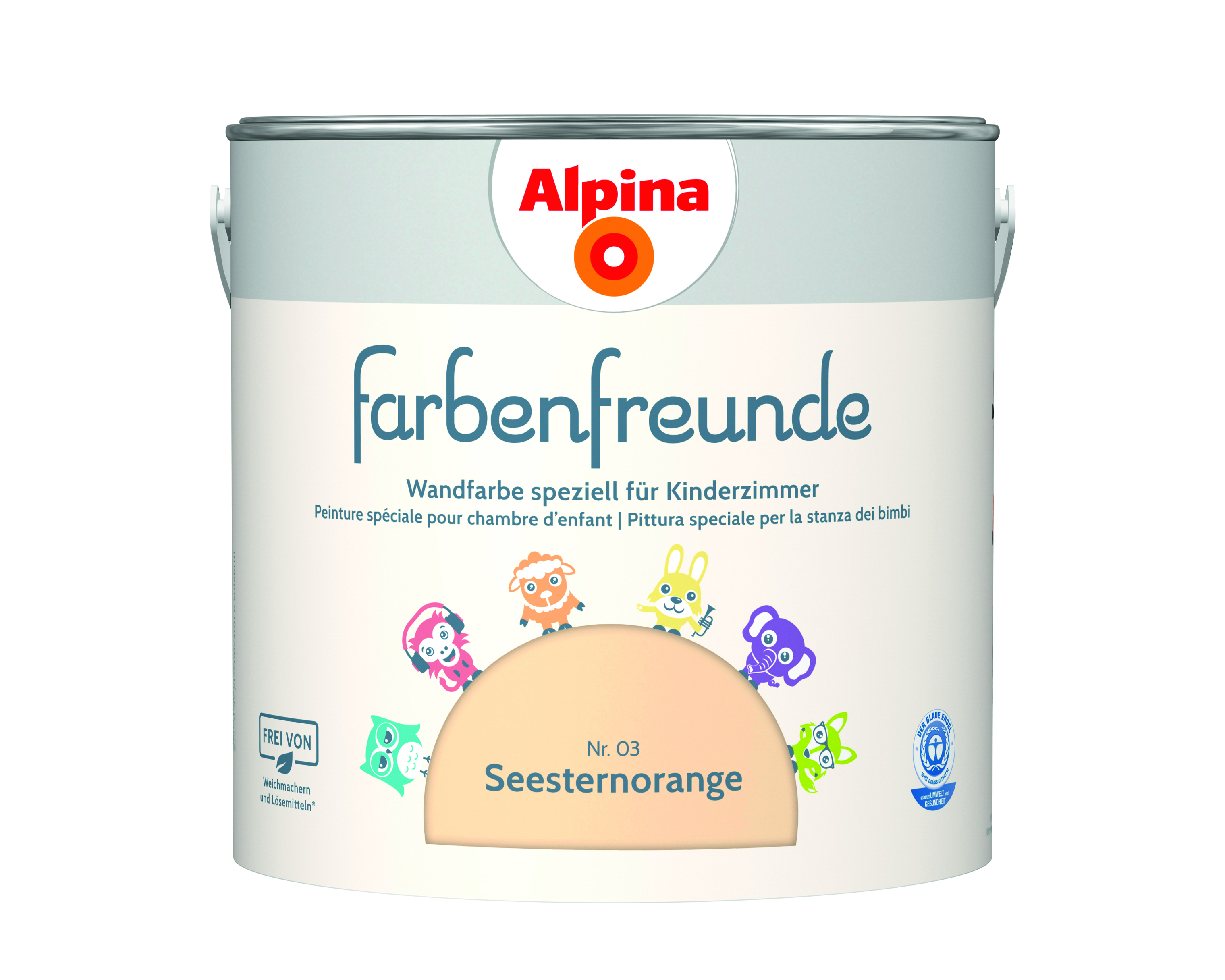 Alpina Farbenfreunde Seesternorange Nr 03 - Wandfarbe orange - Konservierungsmittelfrei