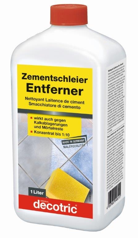 decotric Zementschleier-Entferner 1 l | kraftvoller Spezialreiniger