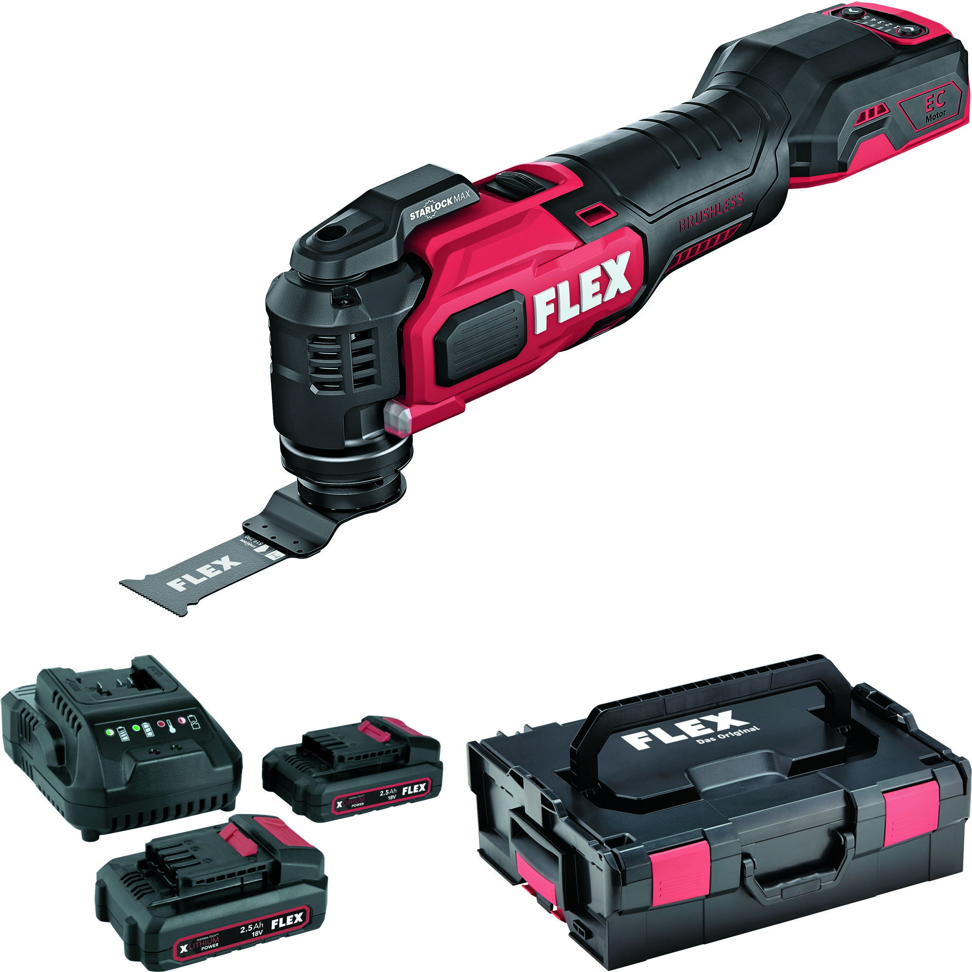 Flex AKTION Akku Multitool MT 18.0 EC + P-Set 22Q #531018