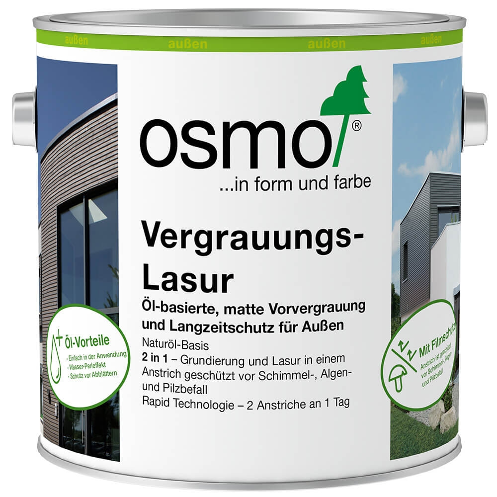 Osmo Vergrauungslasur Lavagrau – Moderner Holzlook