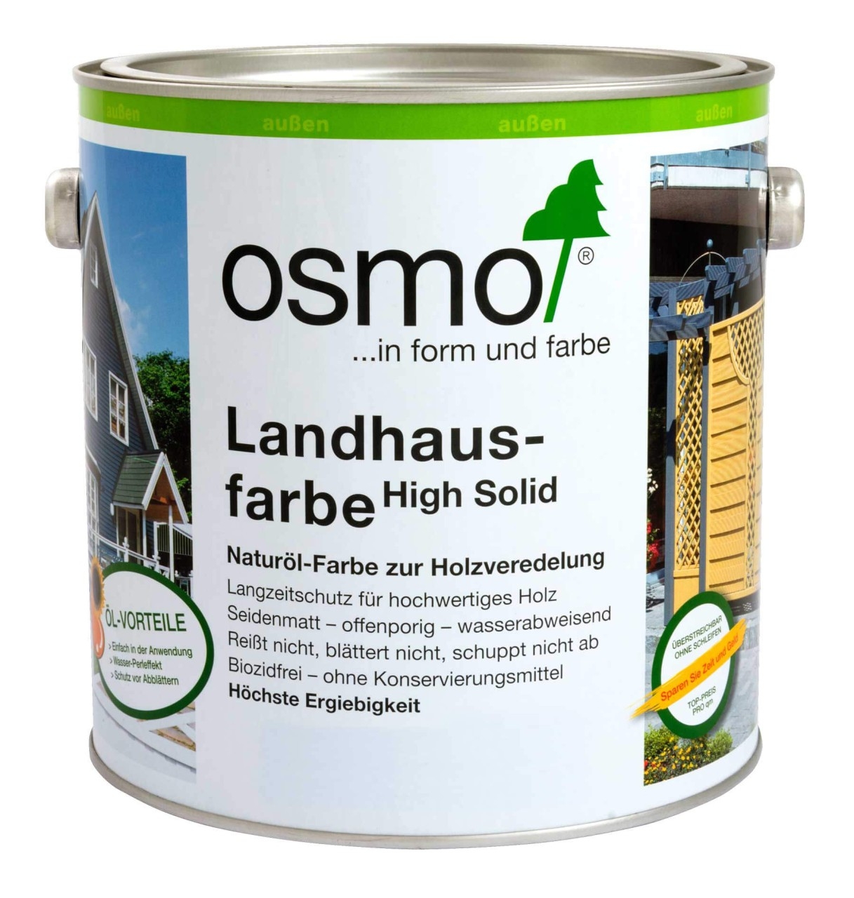 Osmo Landhausfarbe Anthrazitgrau – Deckender Holzschutz außen