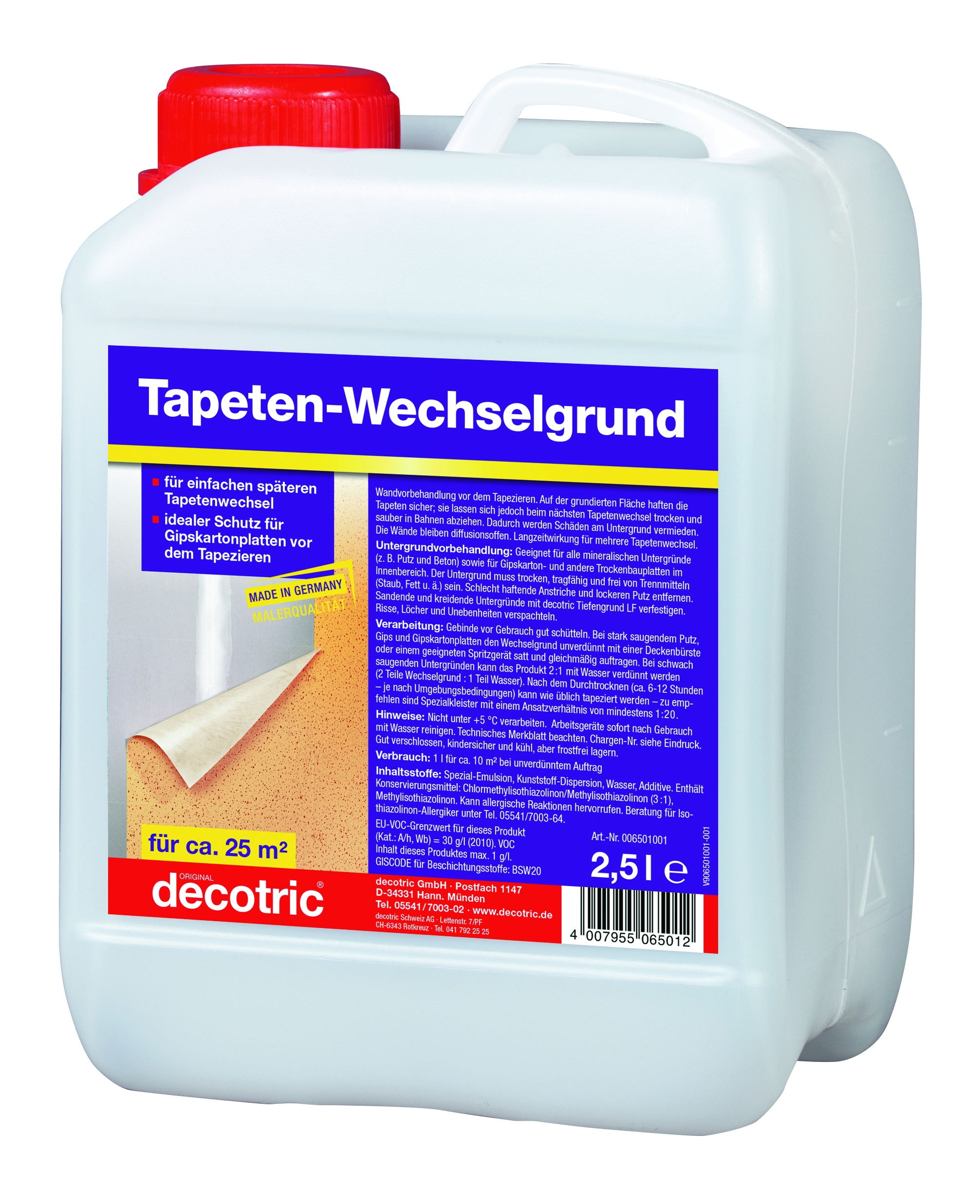 Decotric Tapetenwechselgrund 2,5ltr