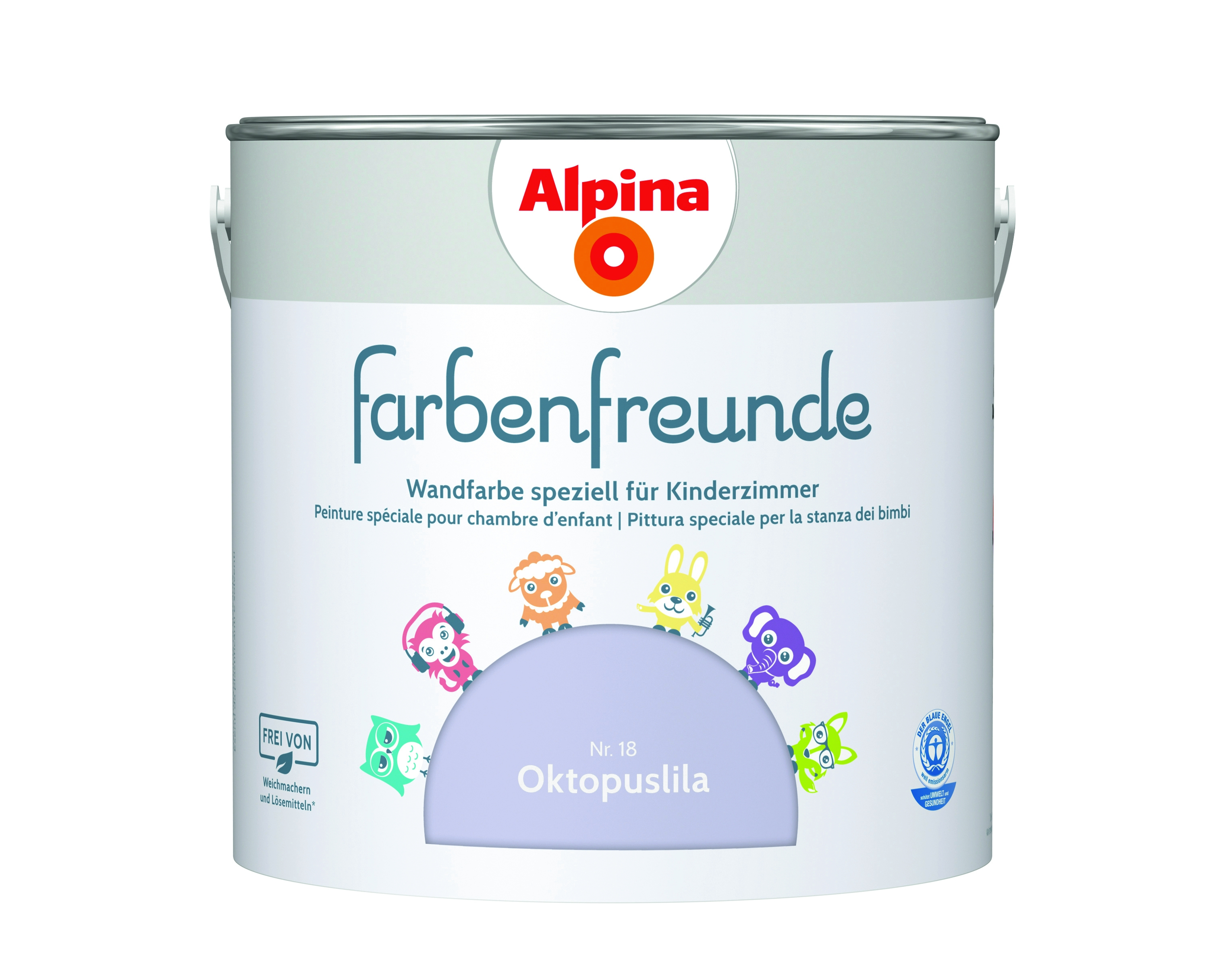 Alpina Farbenfreunde Oktopuslila Nr. 18 - Wandfarbe lila - Konservierungsmittelfrei