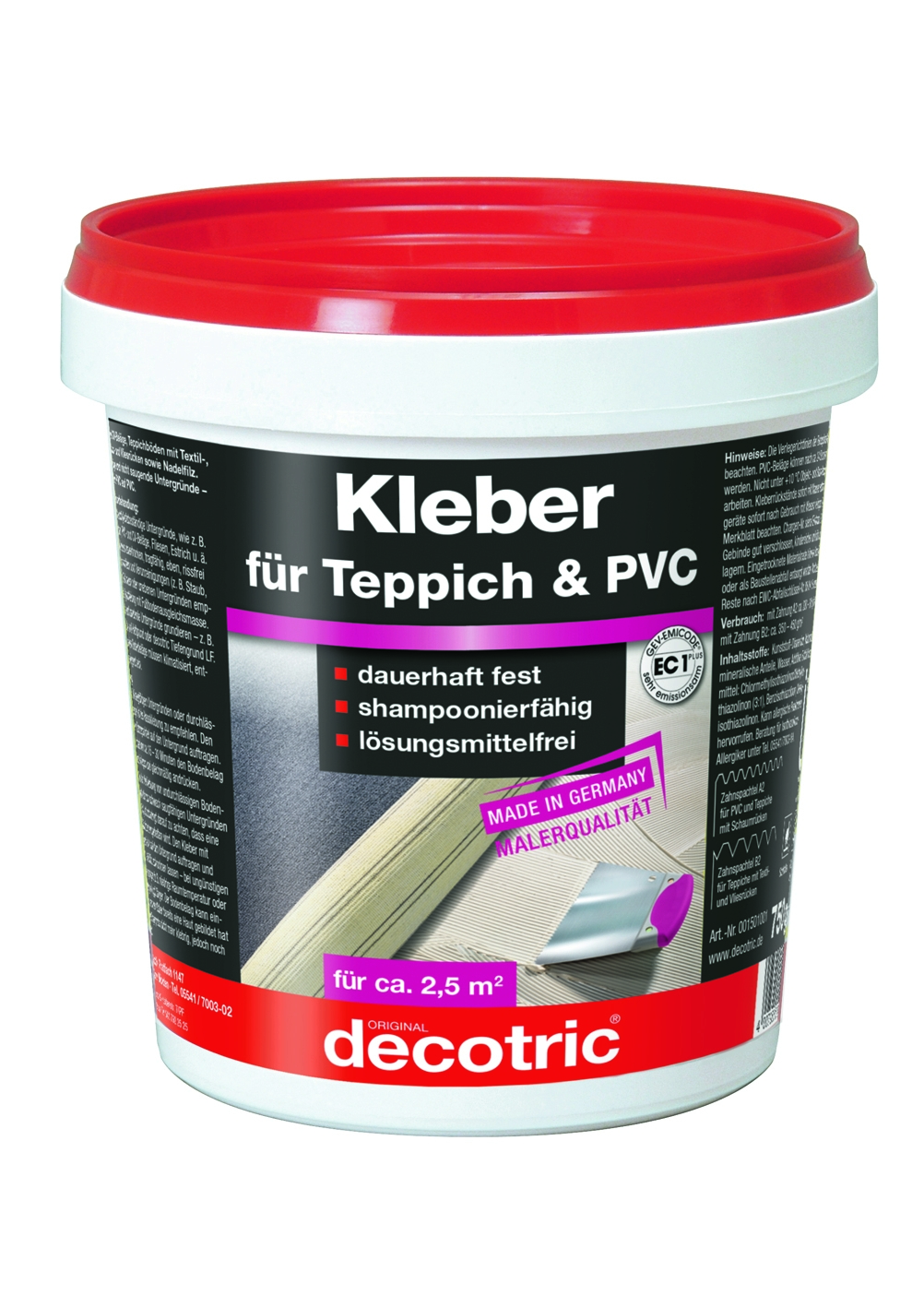 Decotric Kleber für Teppich und PVC