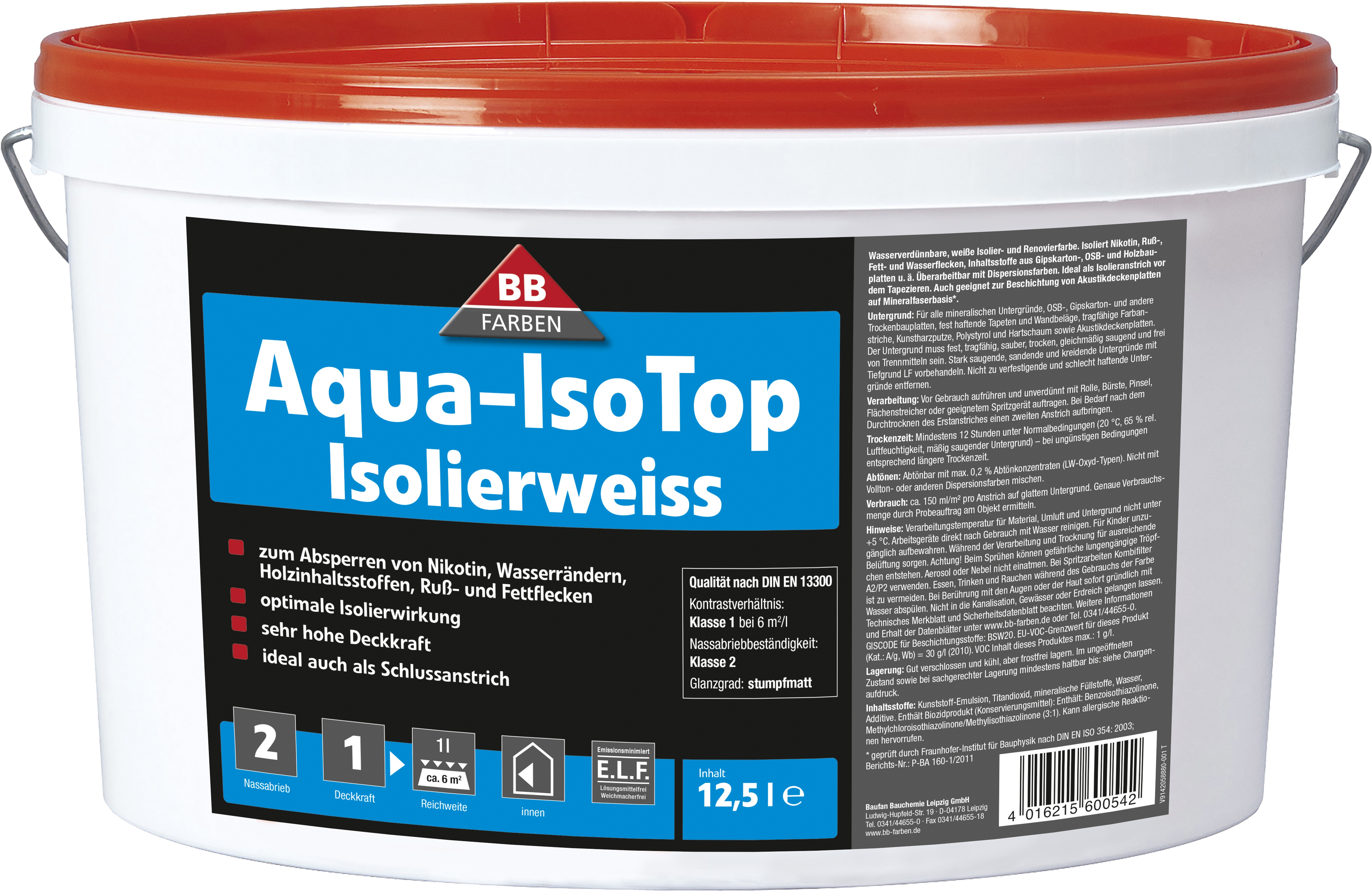 Aqua IsoTop Isolierweiss - Isolierfarbe innen - Wasserbasis