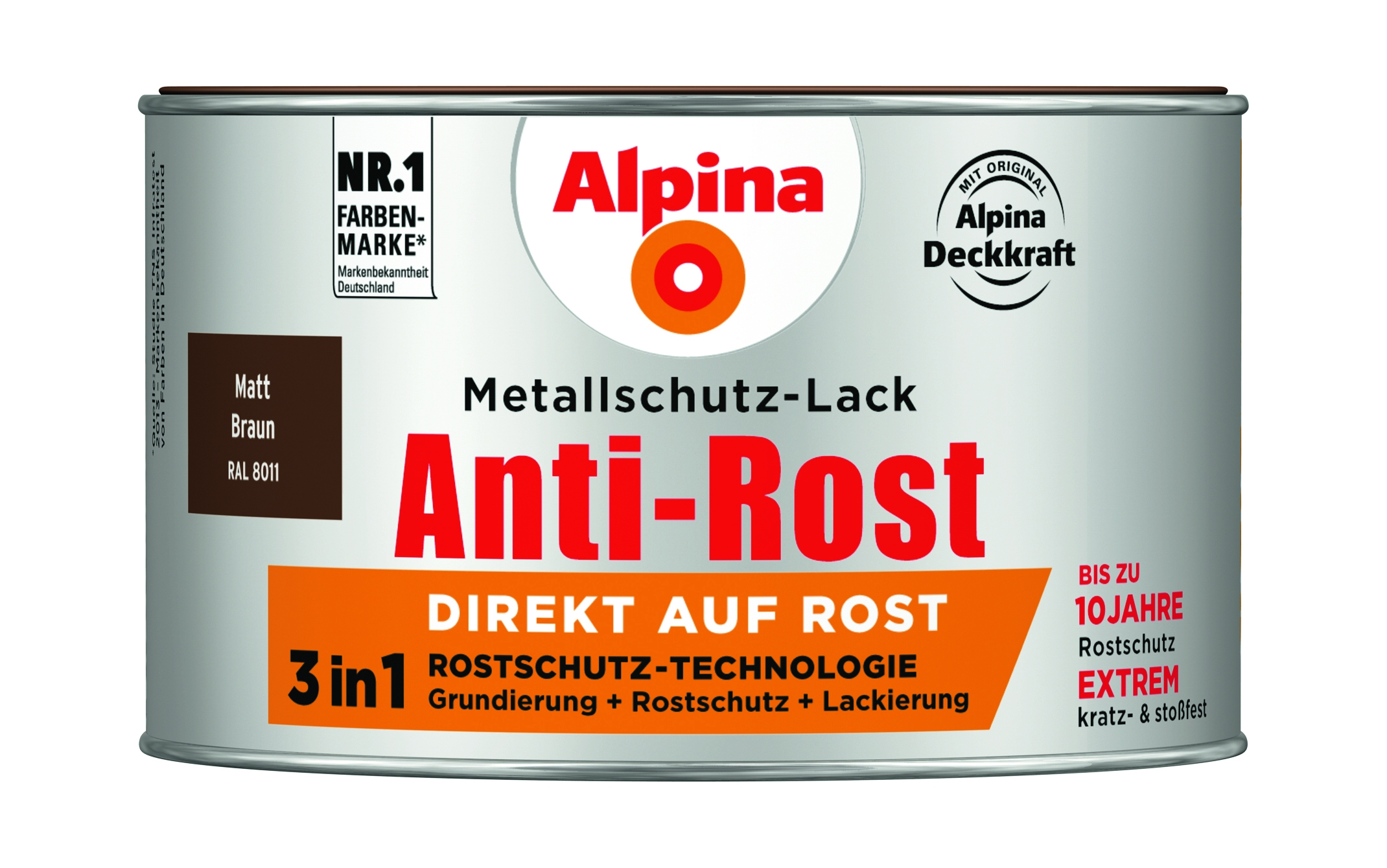 Alpina Anti-Rost Metallschutz-Lack matt braun