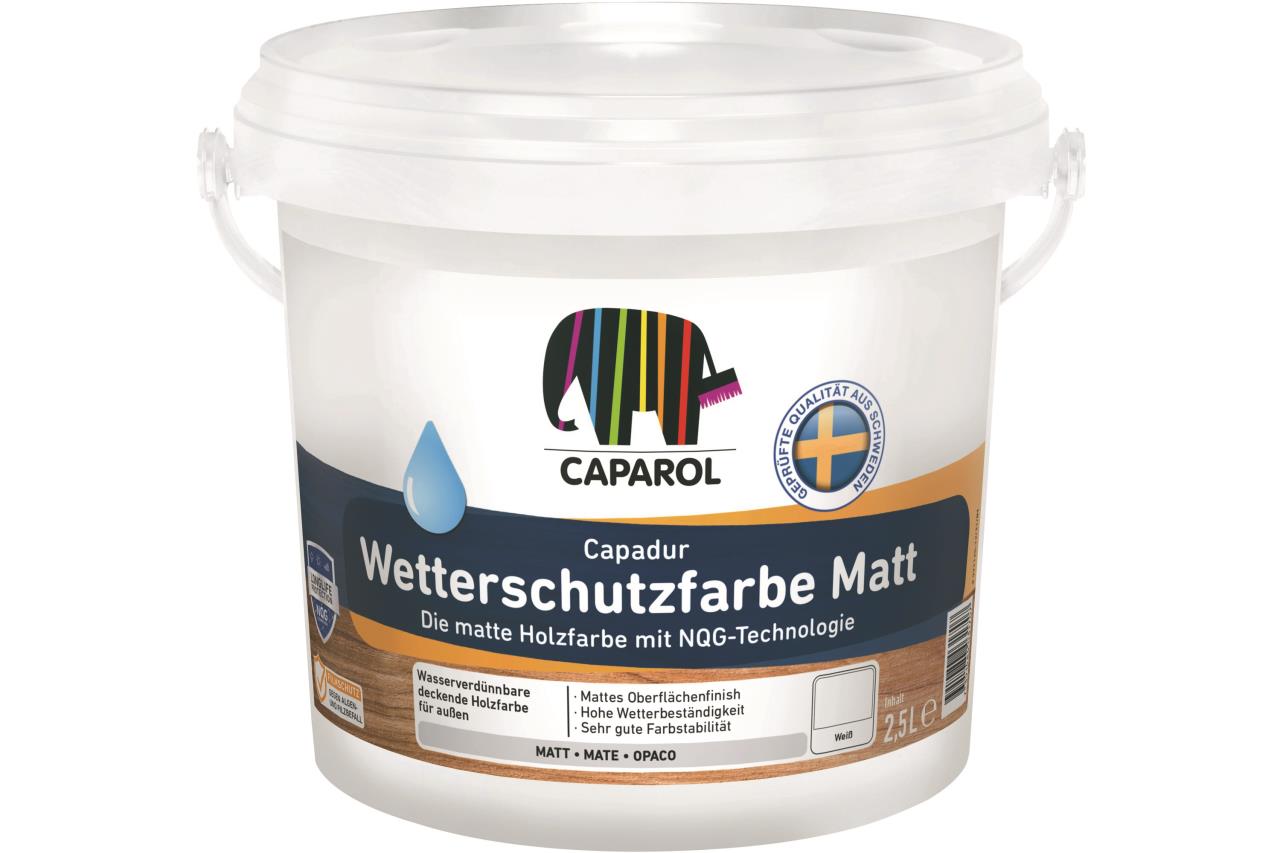 Capadur Wetterschutzfarbe Matt weiß